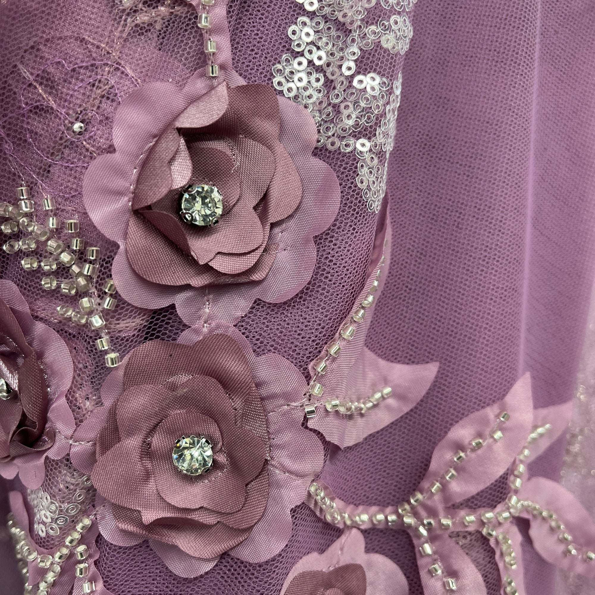 Beaded, Sequined 3D Floral Lace Fabric – Embroidered Mesh for Dresses & Gowns | Lace USA - GD-229