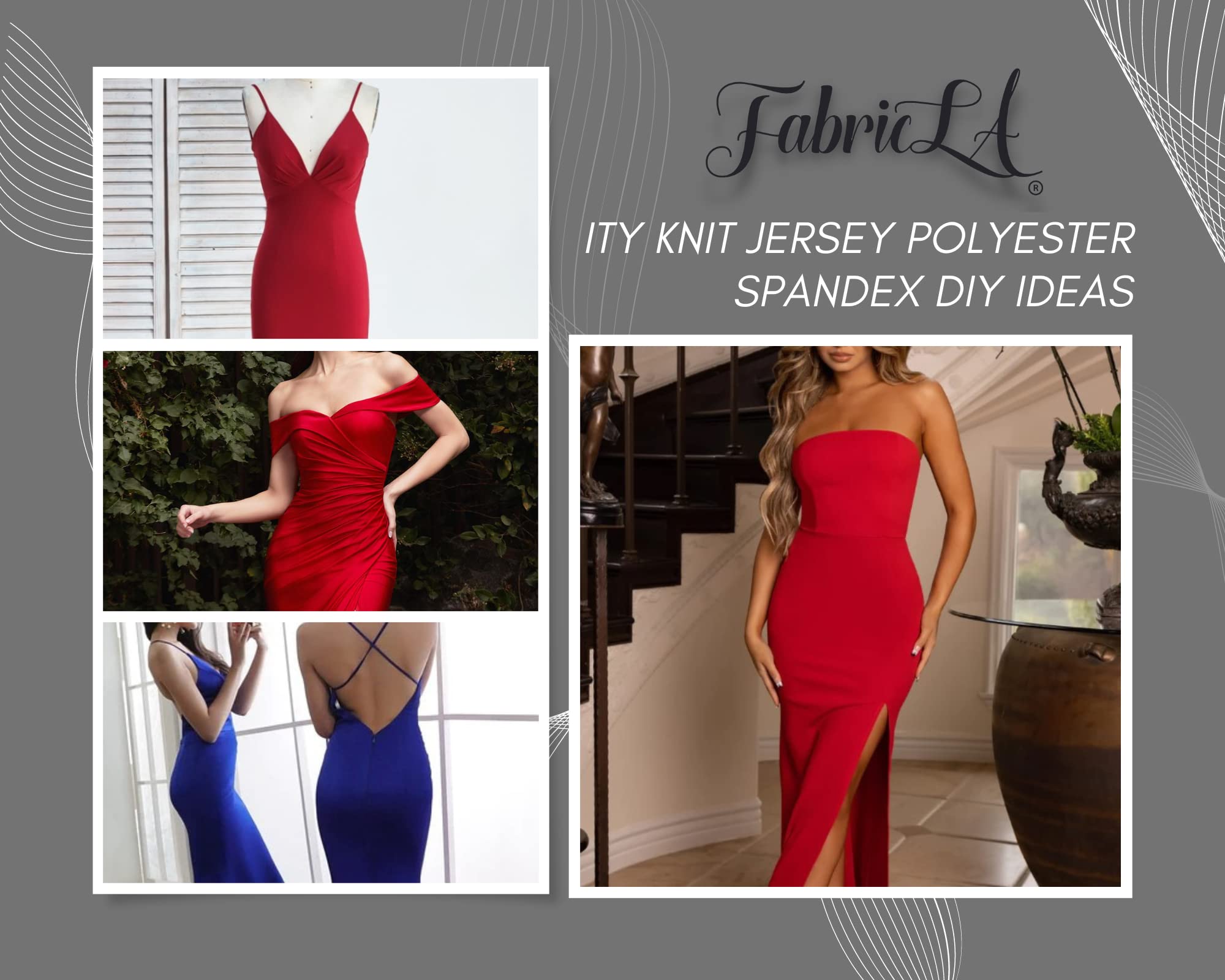 ITY Polyester Spandex Knit Fabric | Red
