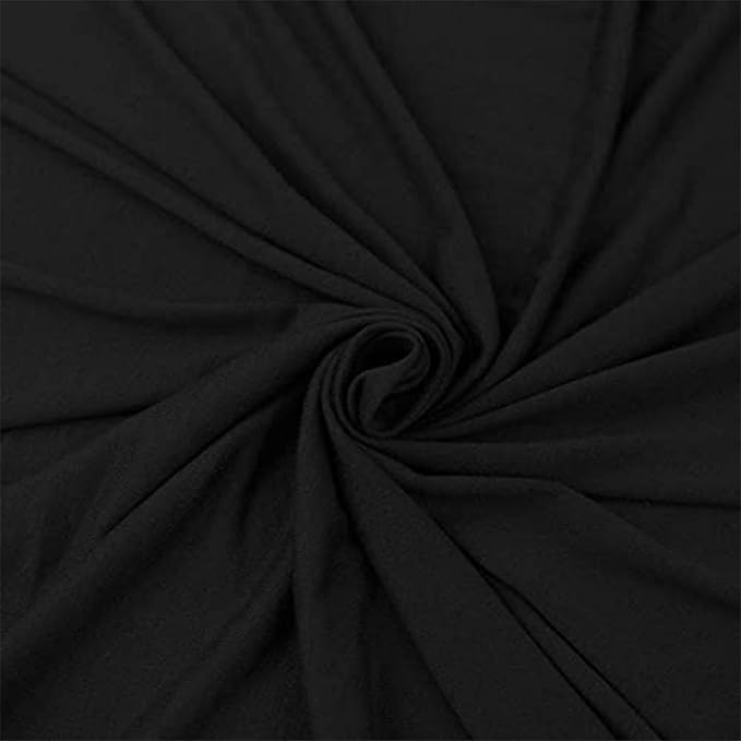 Cotton Spandex Jersey Knit Fabric | 12oz Black