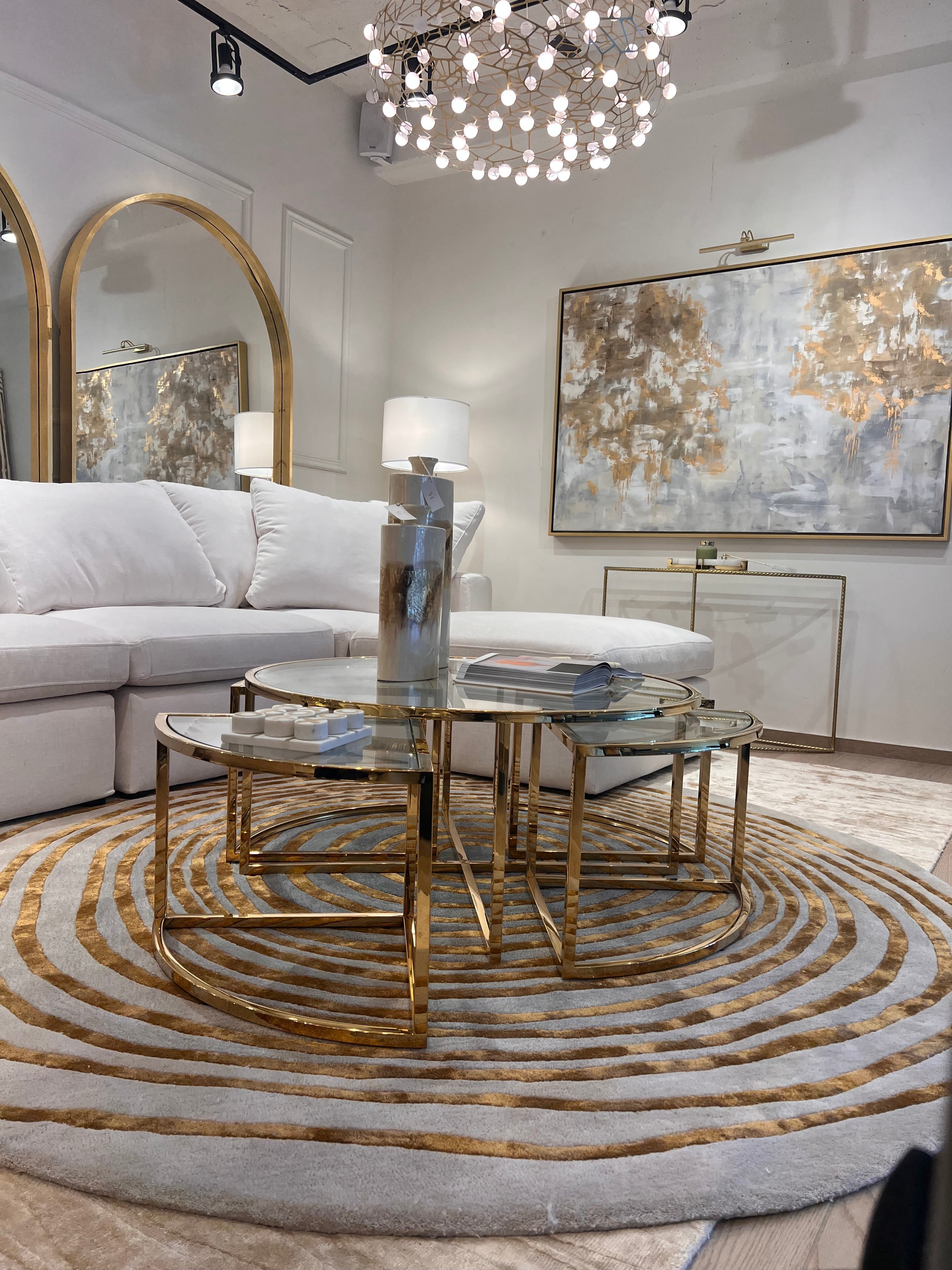 Beluga Tufted Design 50 Round Area Rug