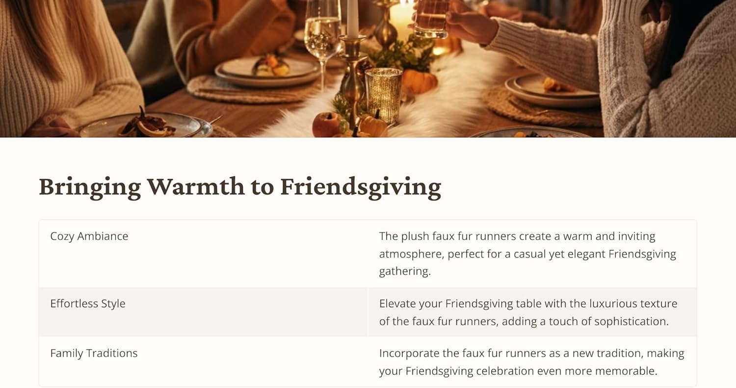 Faux Fur Table Runners – Elegant Decor for Every Occasion - Black