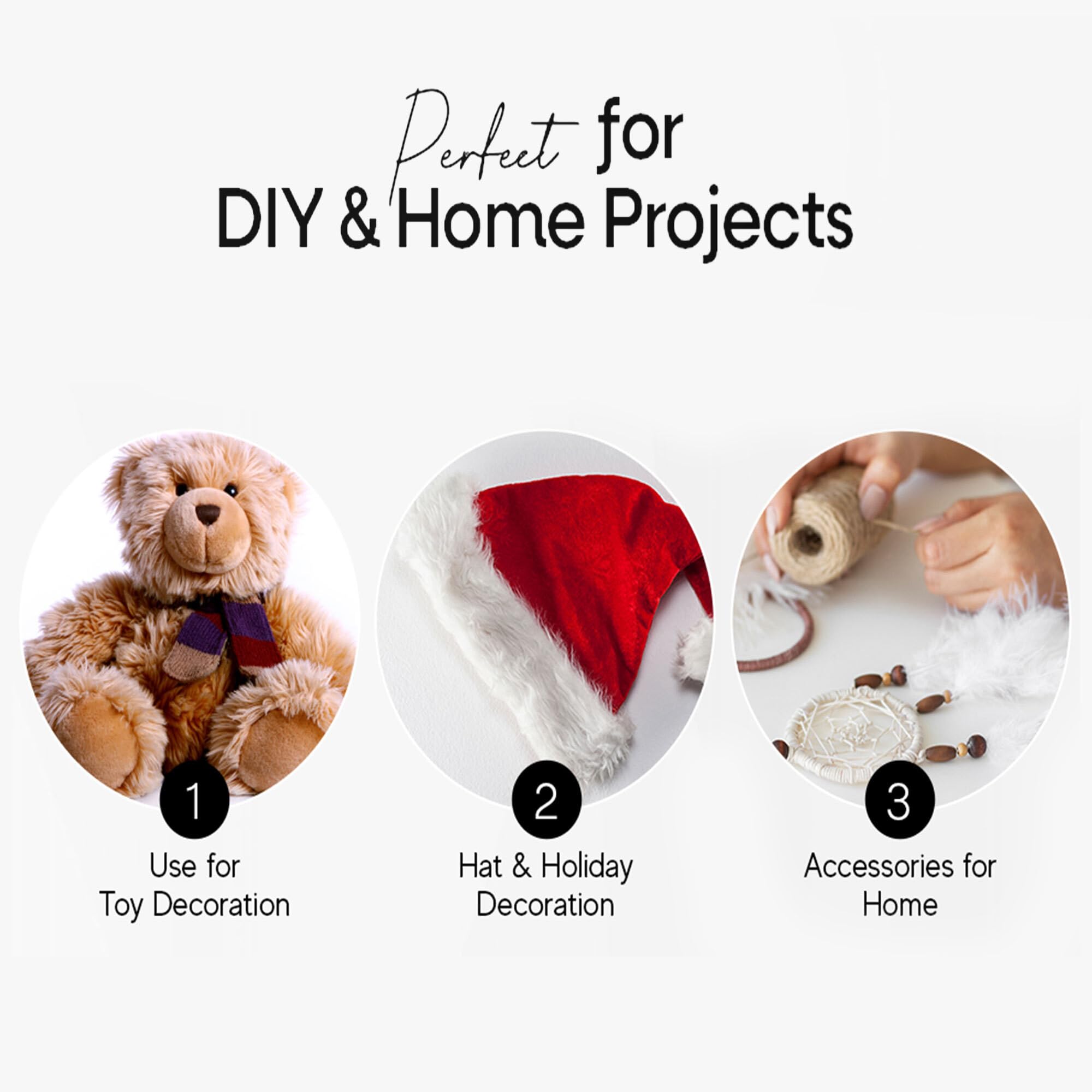 Faux Fur Fabric Squares | Beige