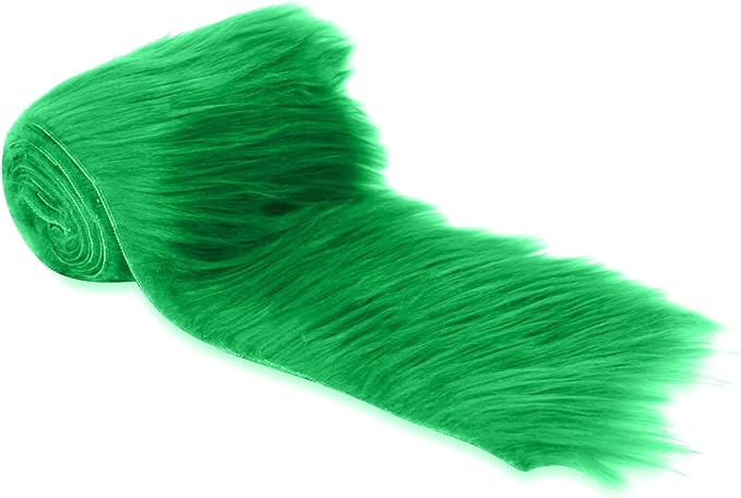 Faux Fur Fabric Strips | Costume, DIY, Decoration - Kelly Green