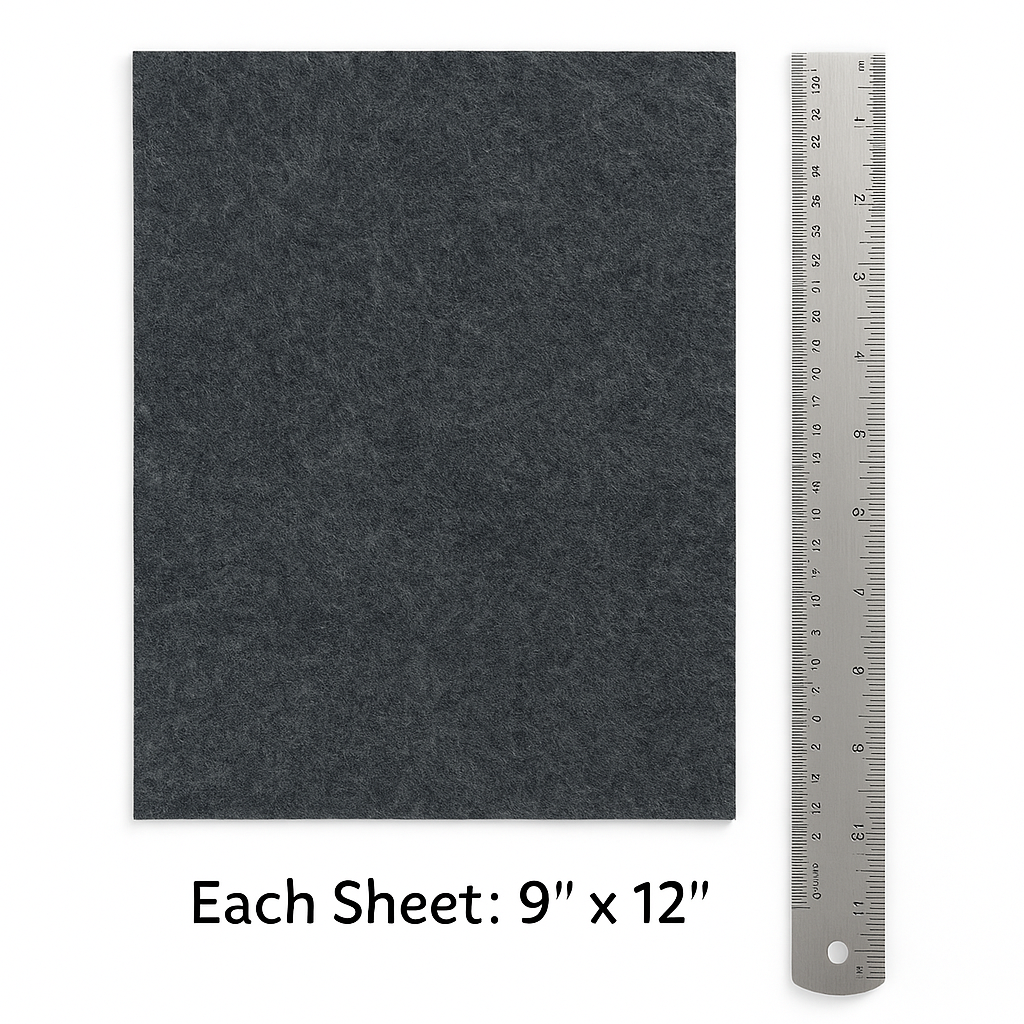 3.2mm Thick Acrylic Felt Sheets – 9x12" – Single Colors or Multi-Color Packs