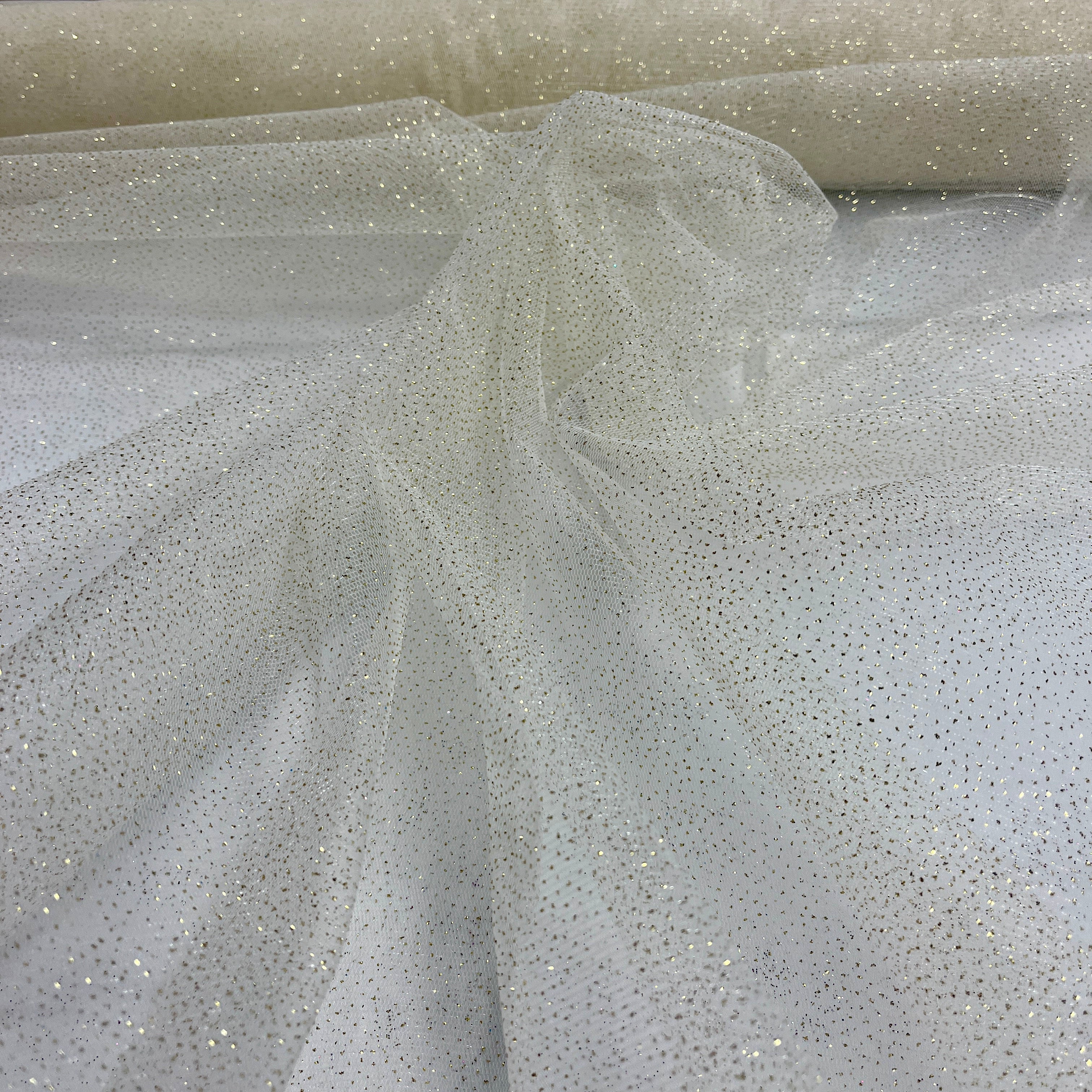 Glitter Mesh Fabric – 60" Wide Sparkle Net for Dresses & Costumes | Lace USA - Glitter Mesh
