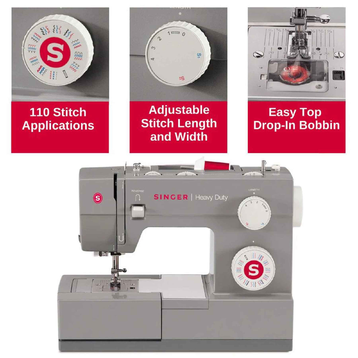 SINGER® Heavy Duty 6380 Sewing Machine with Extension Table