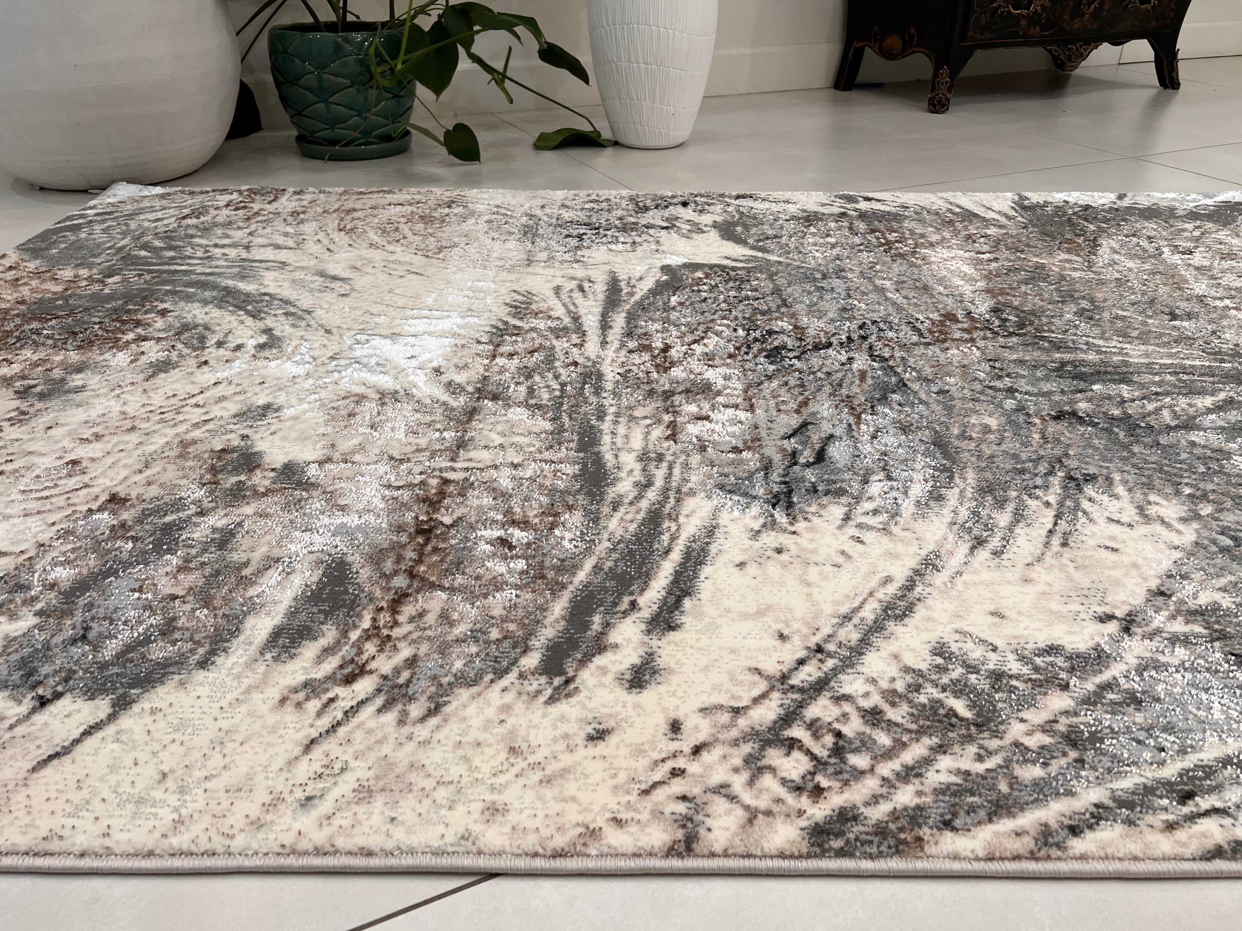 Color-Changing Polyester Viscose Blend Area Rug | Style# BIV 606 - Flat Weave Rug