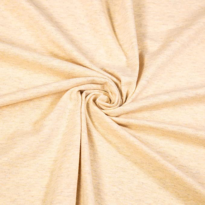 Cotton Spandex Jersey Knit Fabric – 10 oz 4-Way Stretch | Oatmeal