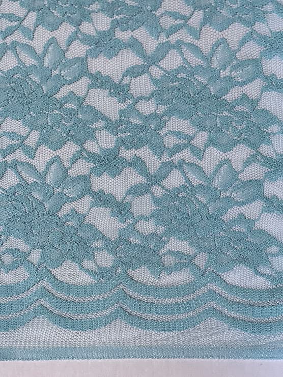 Scallop Lace Pattern | Nylon Spandex Fabric | Aqua