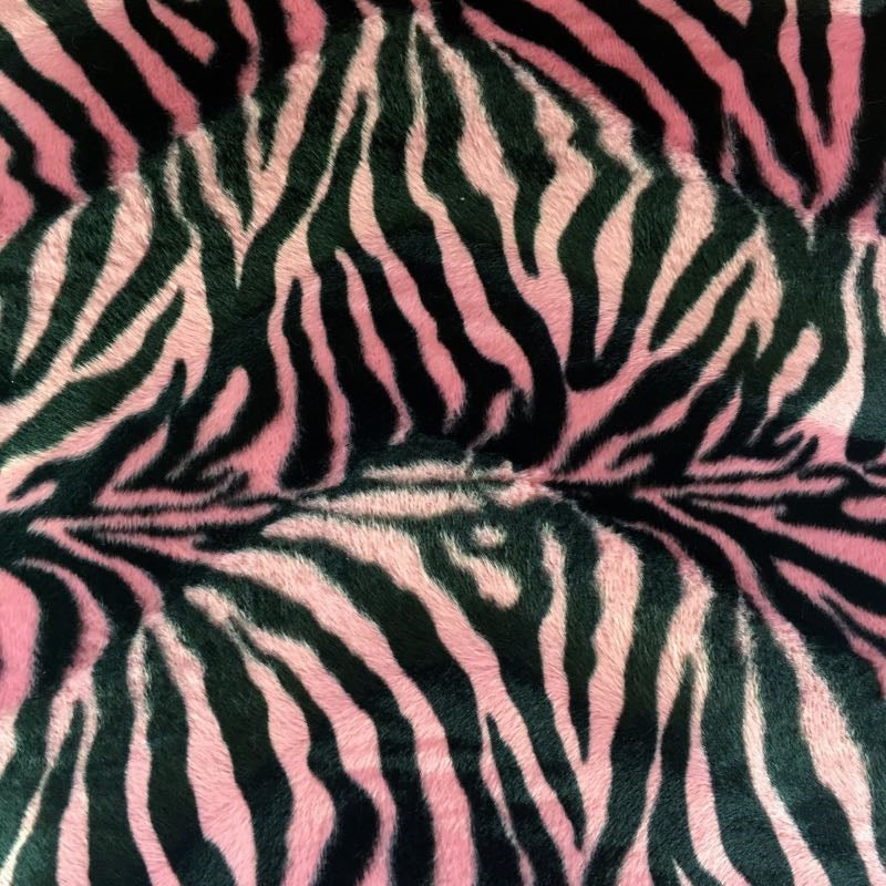 Small Zebra Print Velboa Faux Fur Fabric