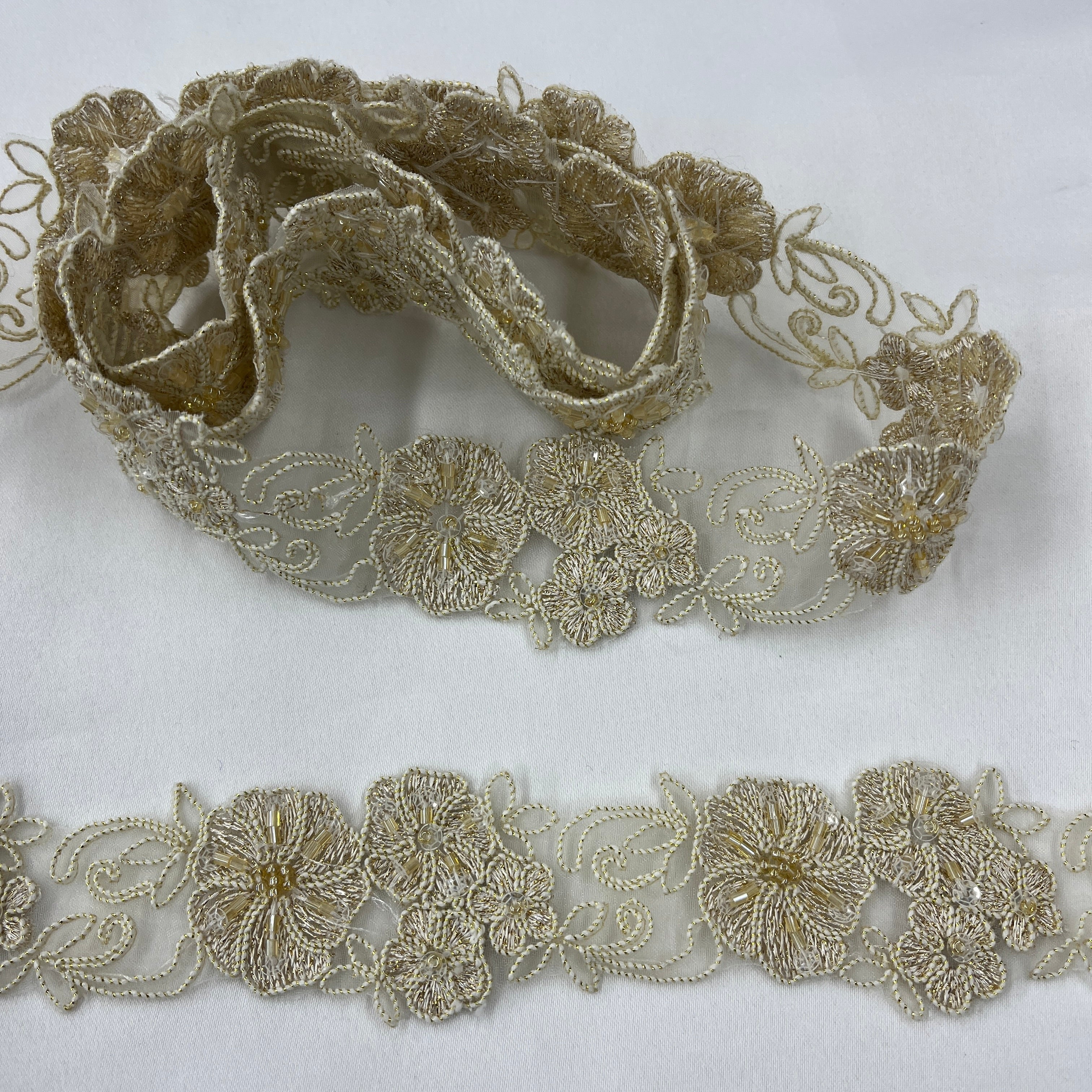 Beaded & Corded Lace Trim for Dresses, Costumes & DIY | Lace USA - 96281N-BP
