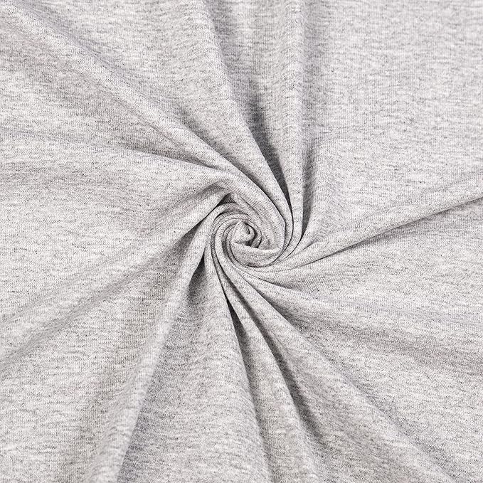 Cotton Spandex Jersey Knit Fabric | Heather Grey | 12oz