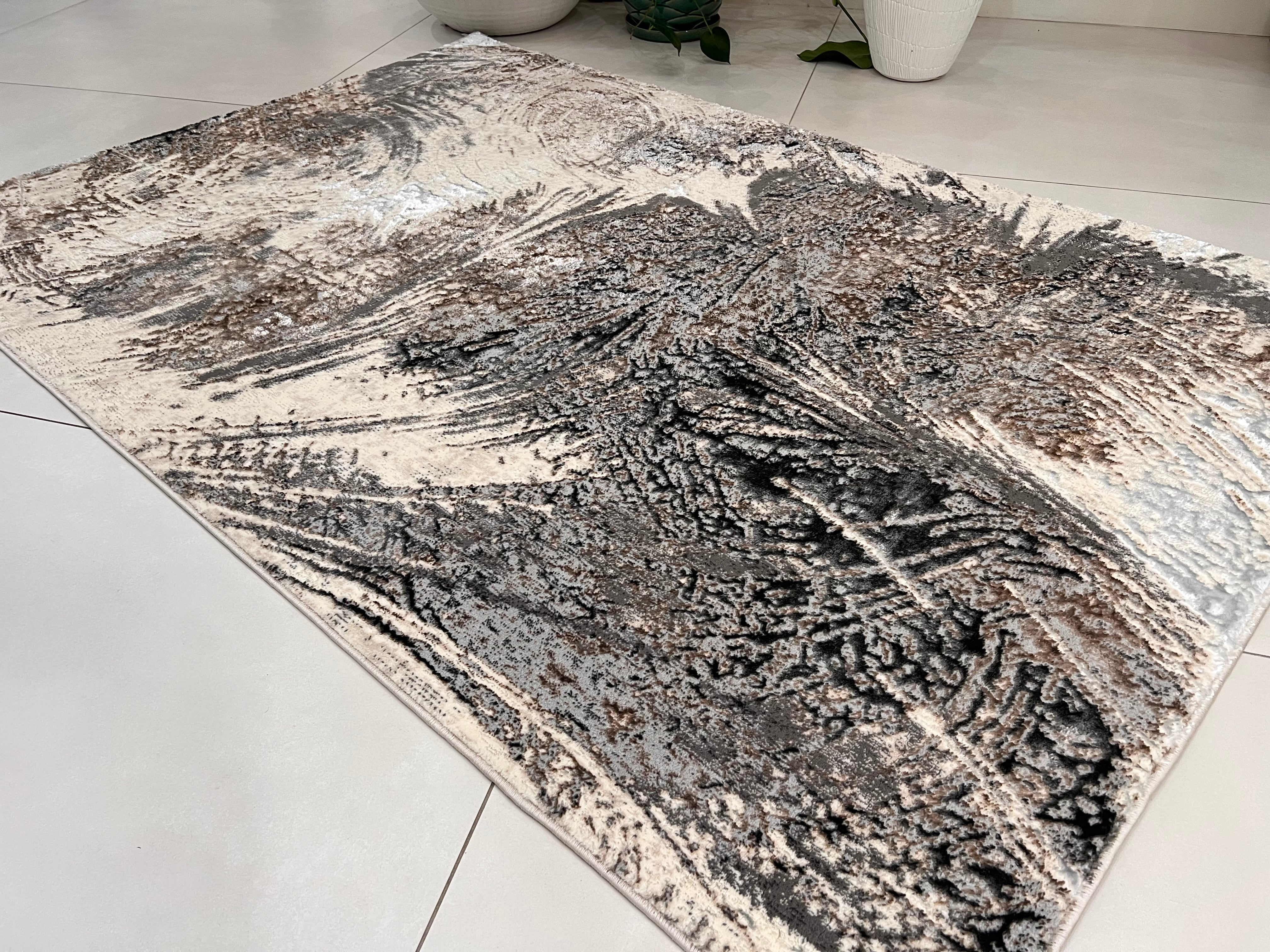 Color-Changing Polyester Viscose Blend Area Rug | Style# BIV 606 - Flat Weave Rug