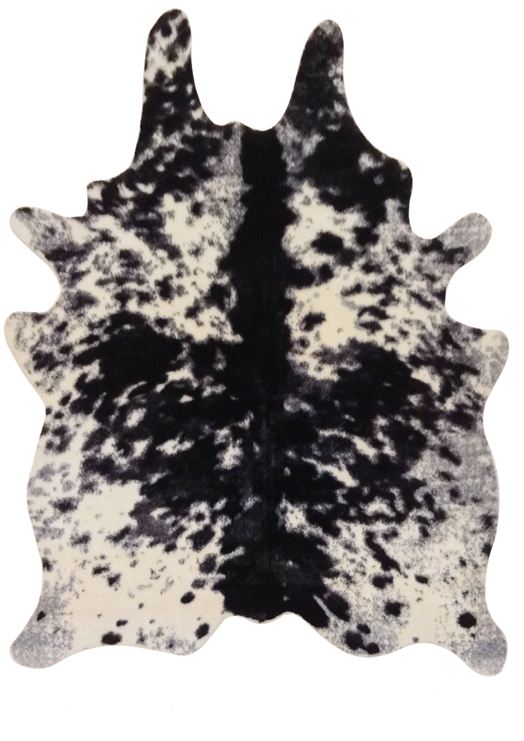 Vegan Cowhide Faux Print Black White Hide/Cowhide Area Rug/Carpet -Animal Cruelty Free