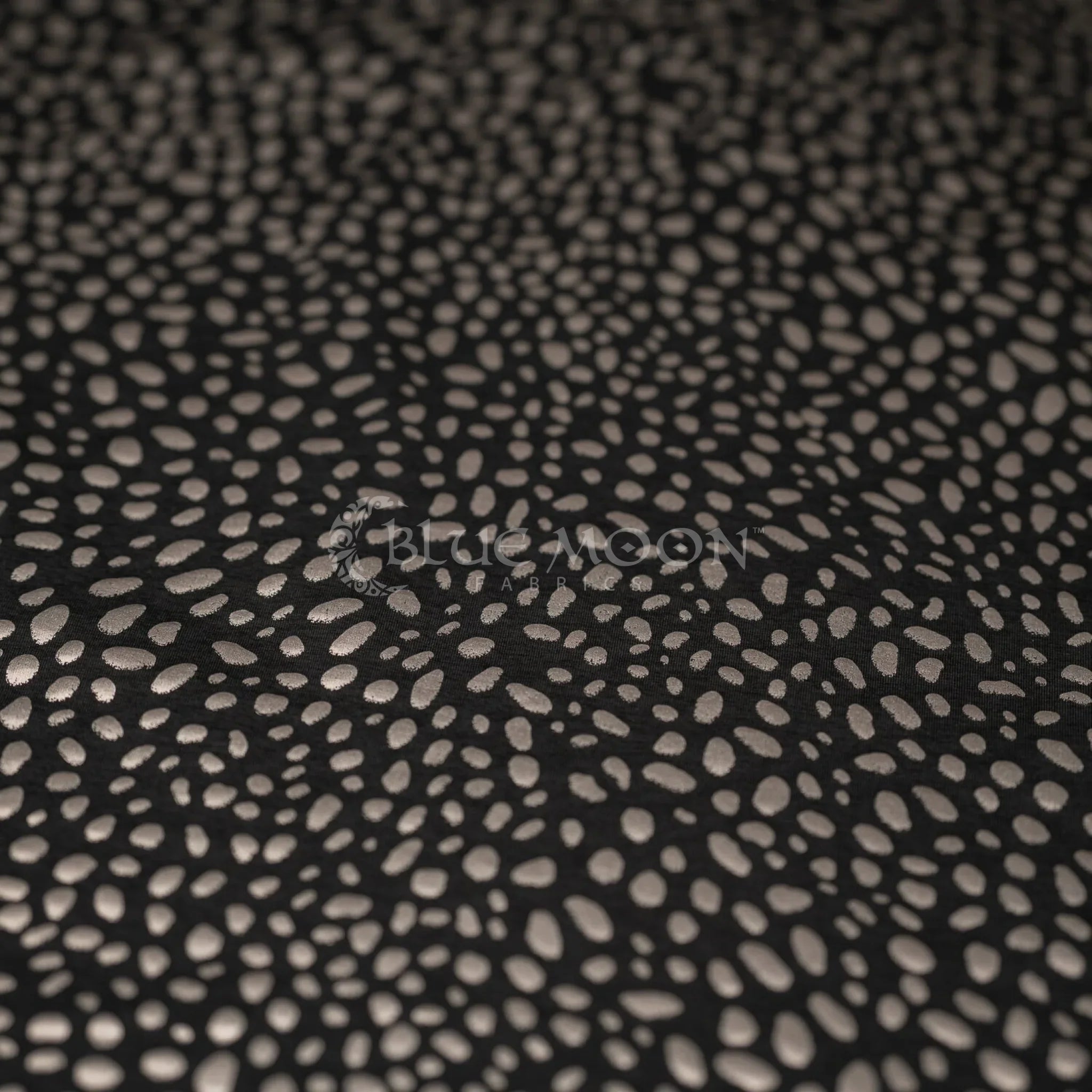 Abstract Animal Foiled EcoDelish Double Peached Melange Fabric