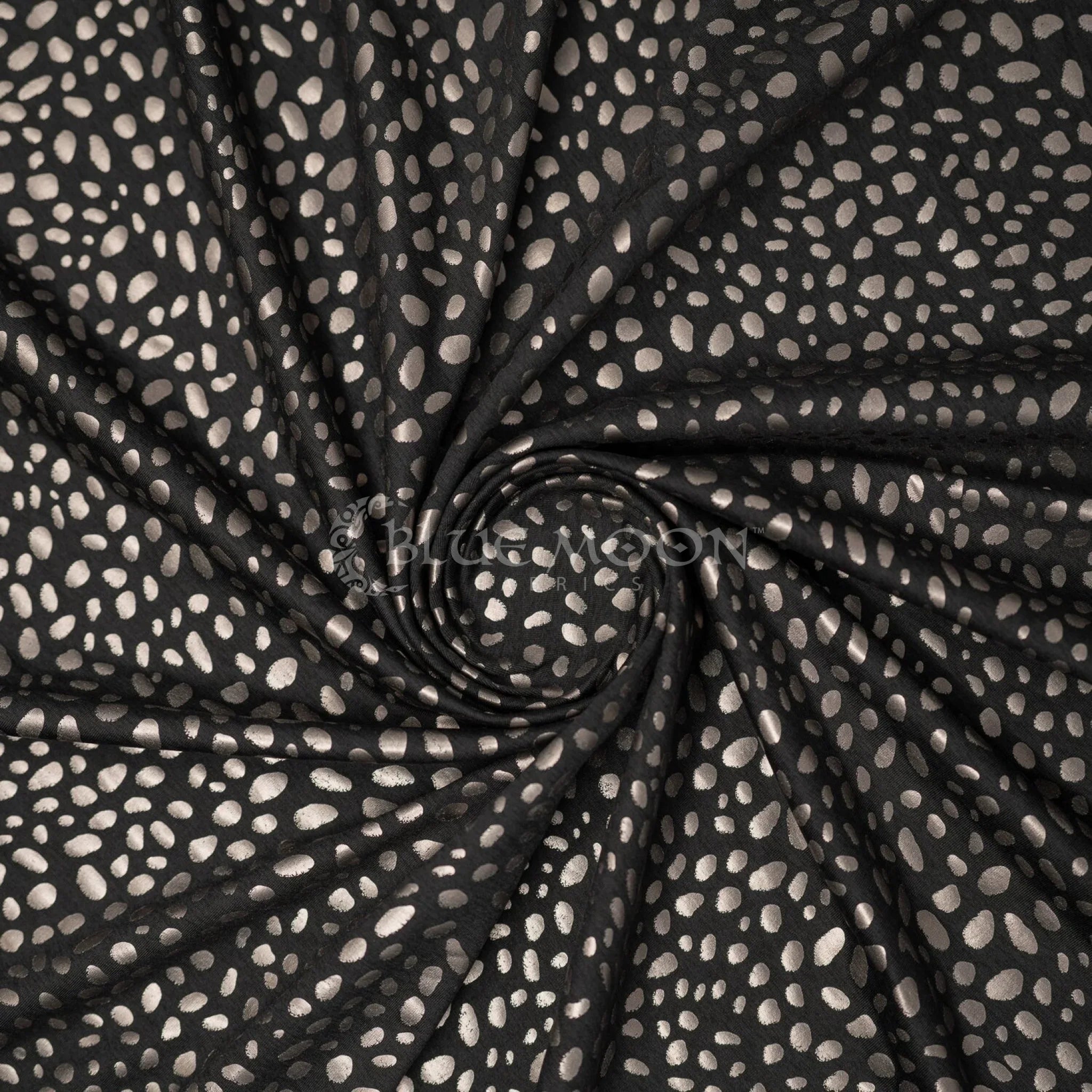 Abstract Animal Foiled EcoDelish Double Peached Melange Fabric