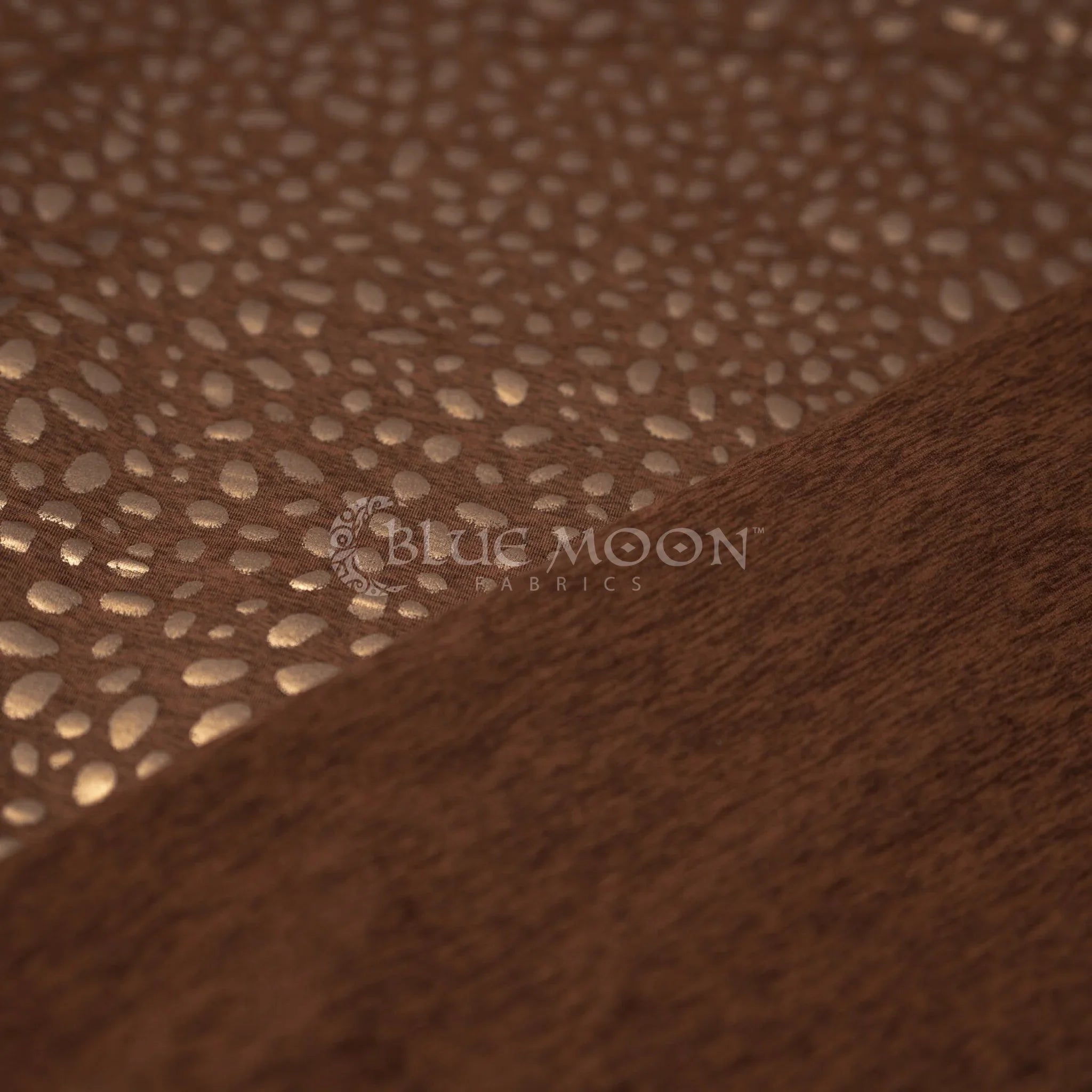 Abstract Animal Foiled EcoDelish Double Peached Melange Fabric