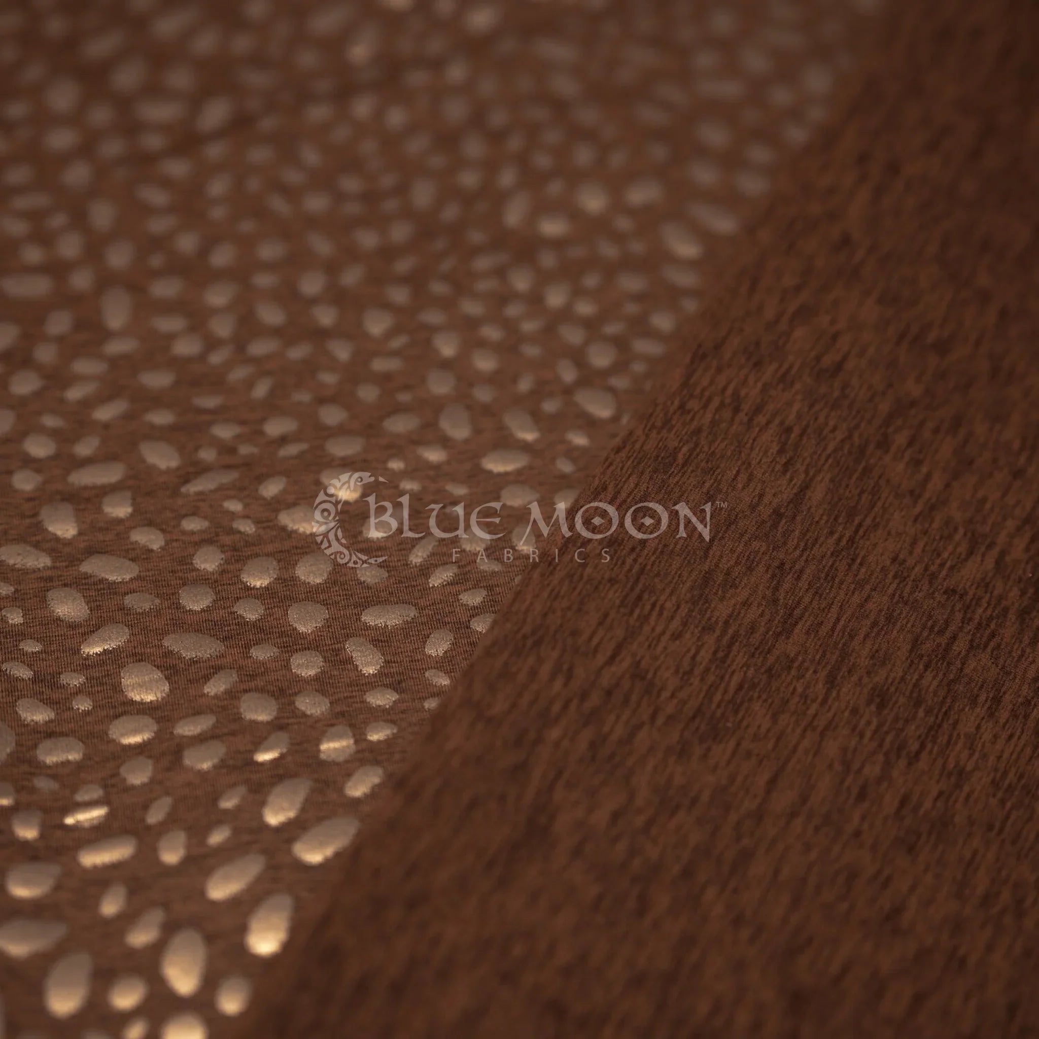 Abstract Animal Foiled EcoDelish Double Peached Melange Fabric