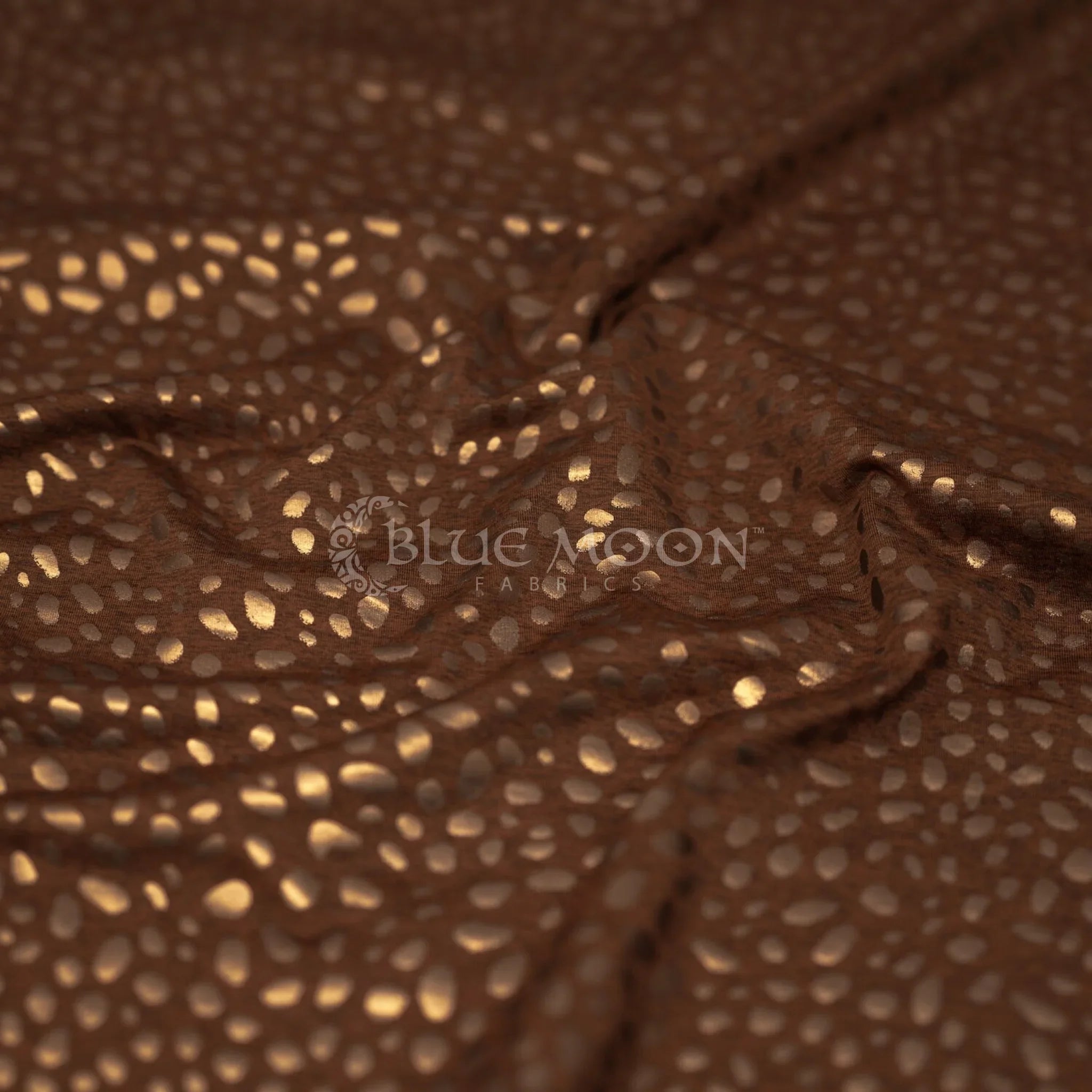 Abstract Animal Foiled EcoDelish Double Peached Melange Fabric