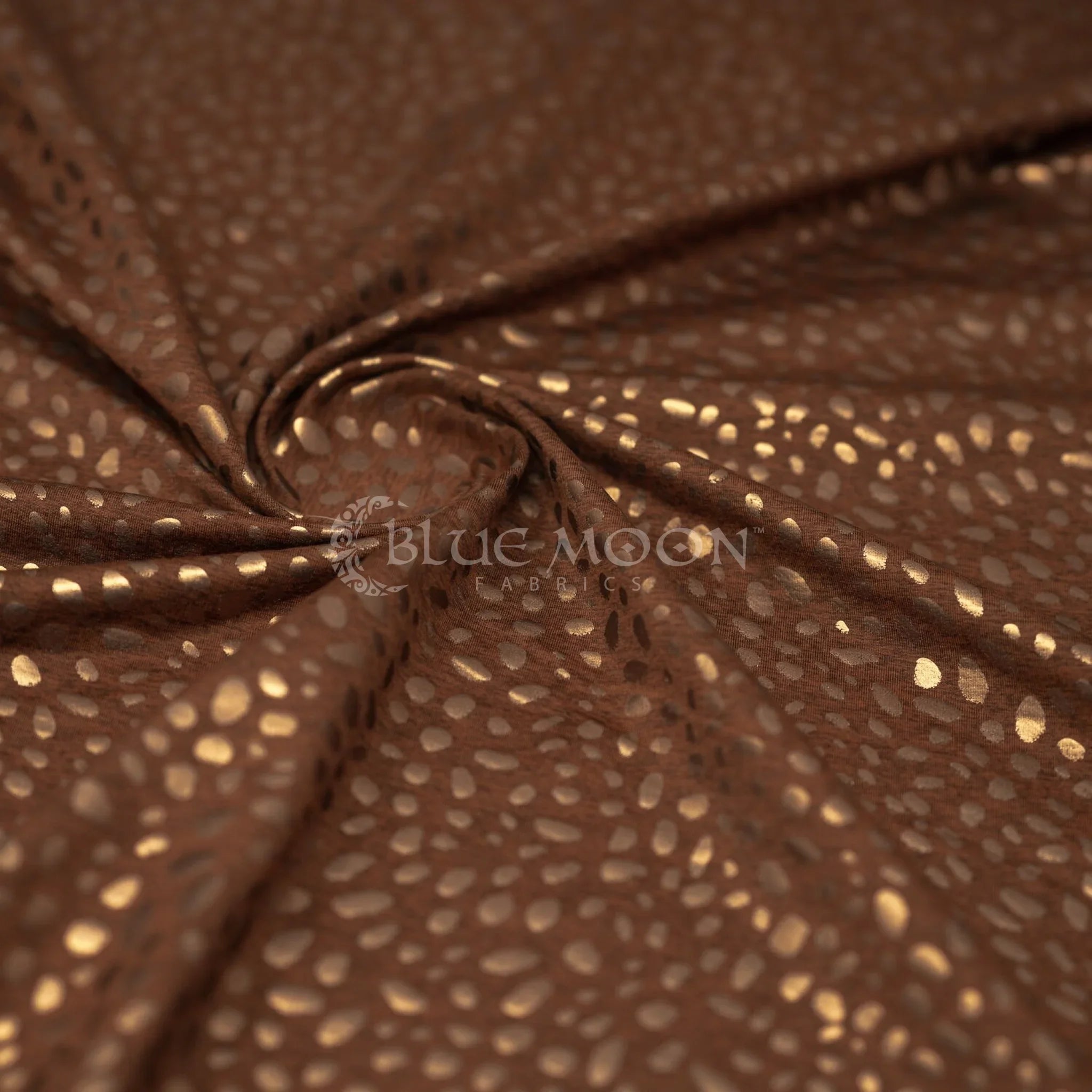 Abstract Animal Foiled EcoDelish Double Peached Melange Fabric