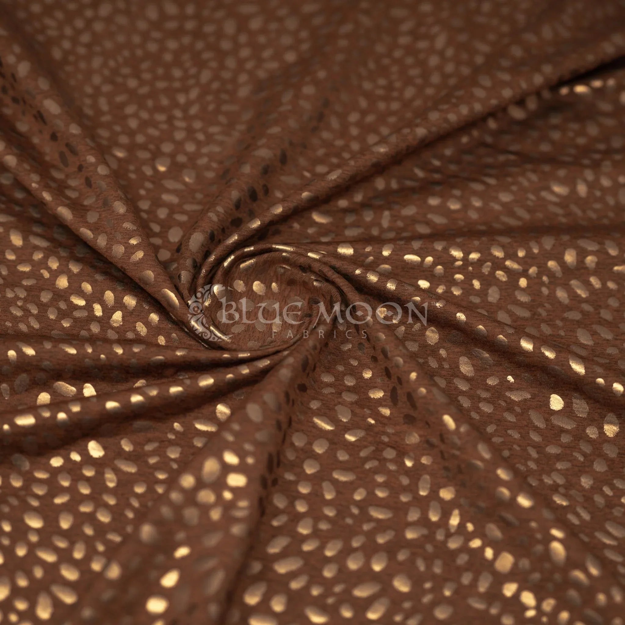 Abstract Animal Foiled EcoDelish Double Peached Melange Fabric