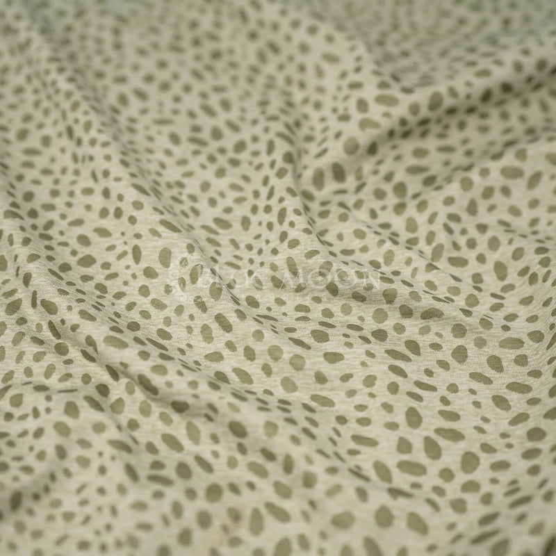 Abstract Animal Foiled EcoDelish Double Peached Melange Fabric