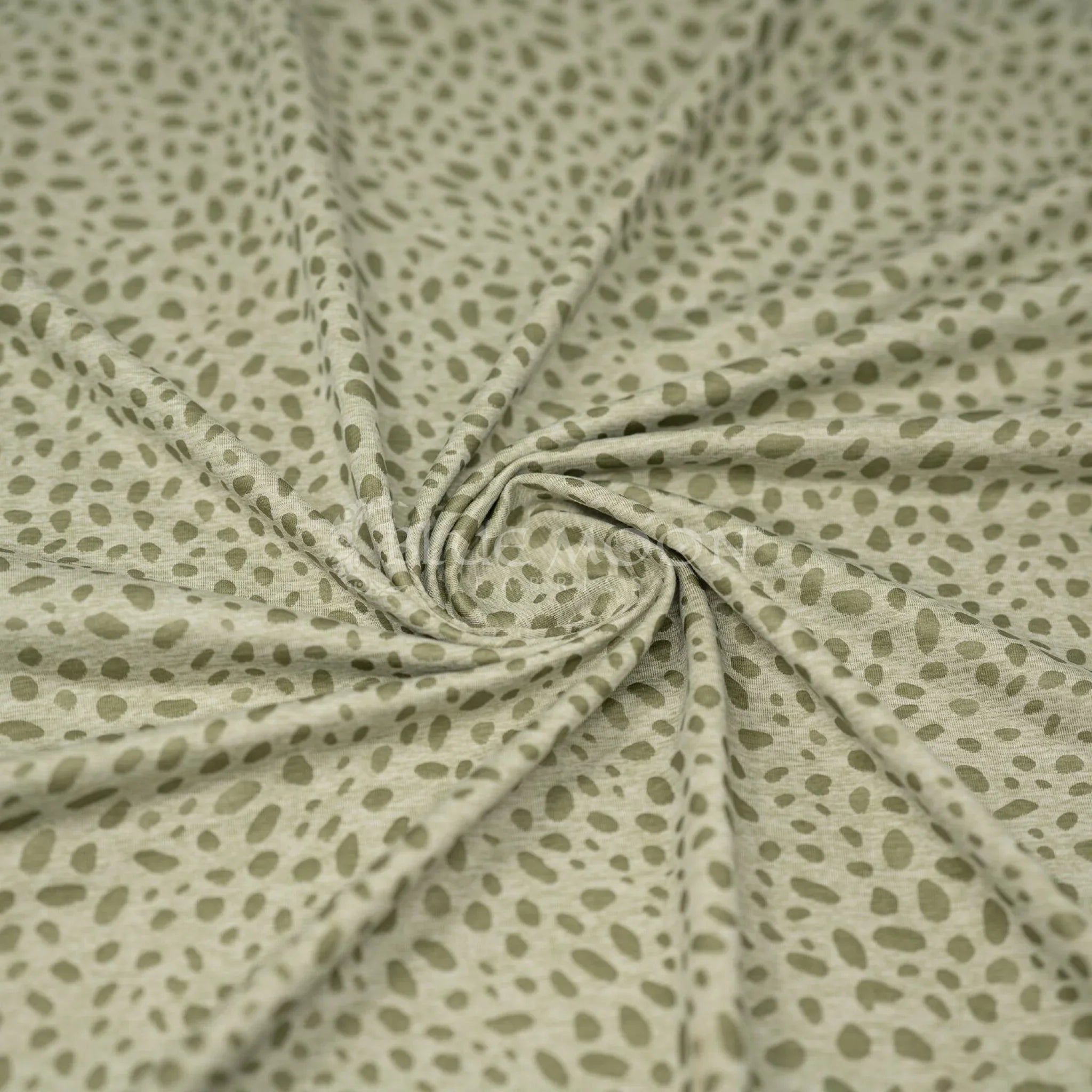 Abstract Animal Foiled EcoDelish Double Peached Melange Fabric