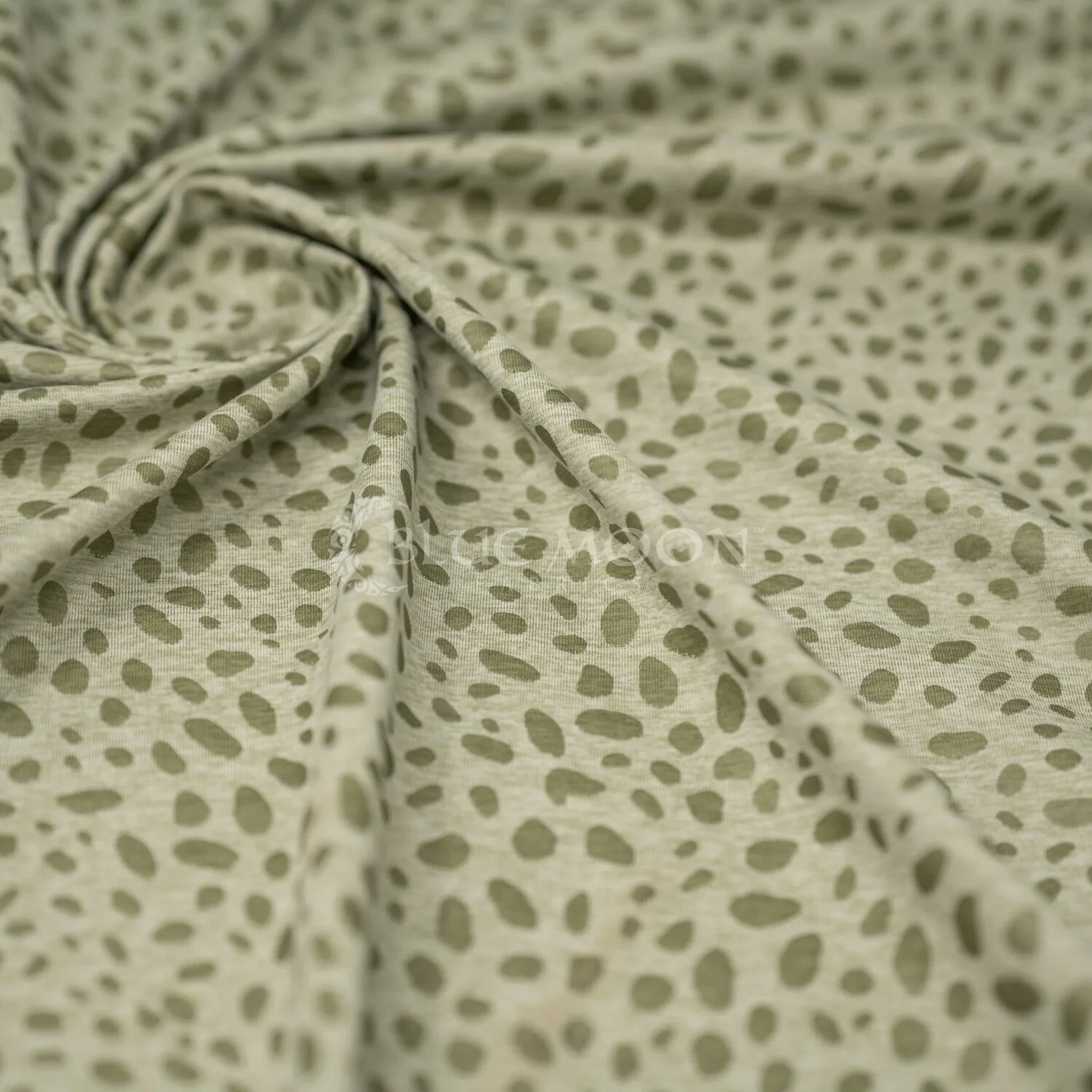 Abstract Animal Foiled EcoDelish Double Peached Melange Fabric