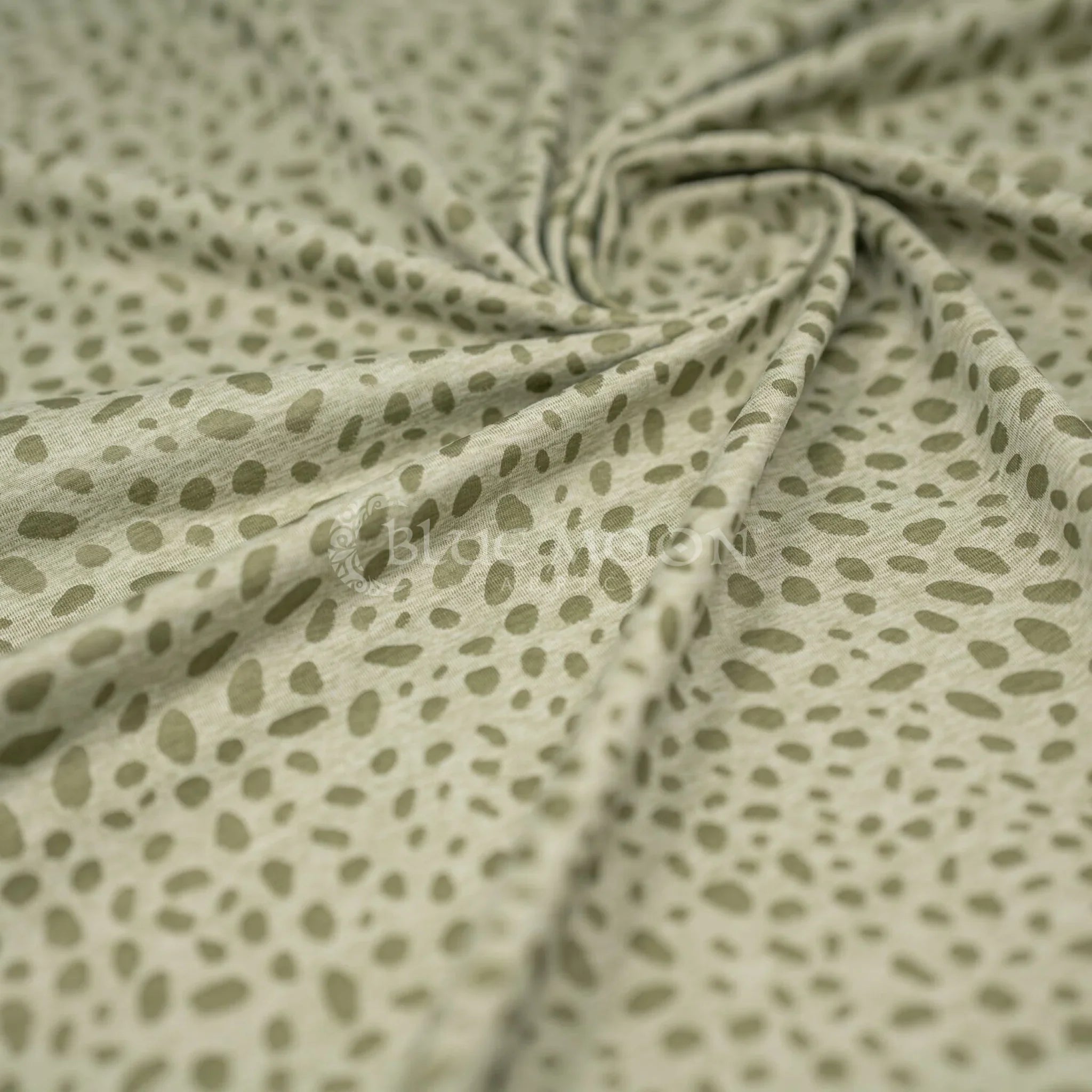 Abstract Animal Foiled EcoDelish Double Peached Melange Fabric