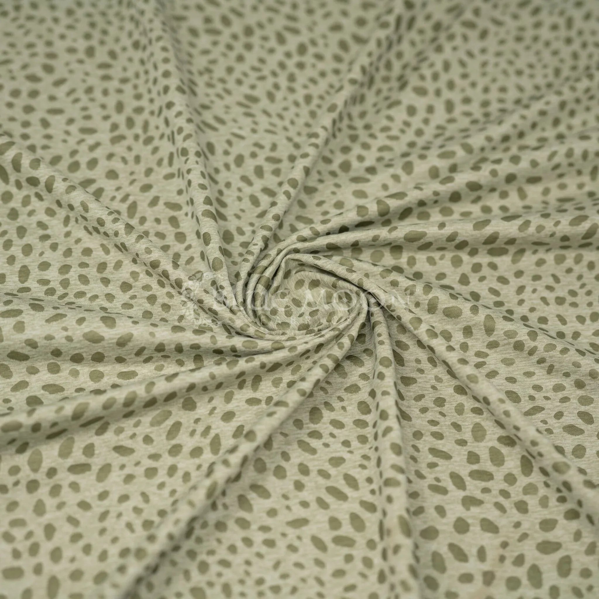 Abstract Animal Foiled EcoDelish Double Peached Melange Fabric