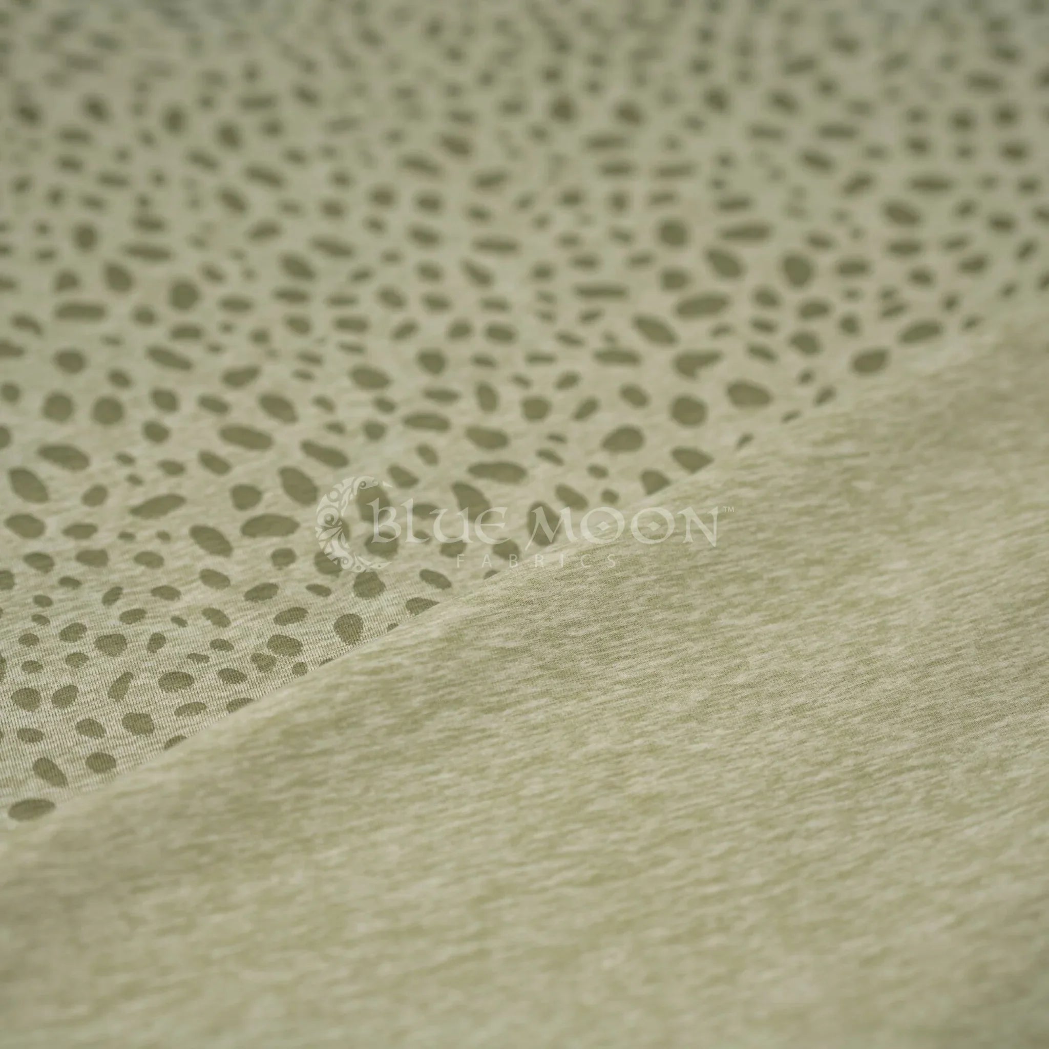 Abstract Animal Foiled EcoDelish Double Peached Melange Fabric