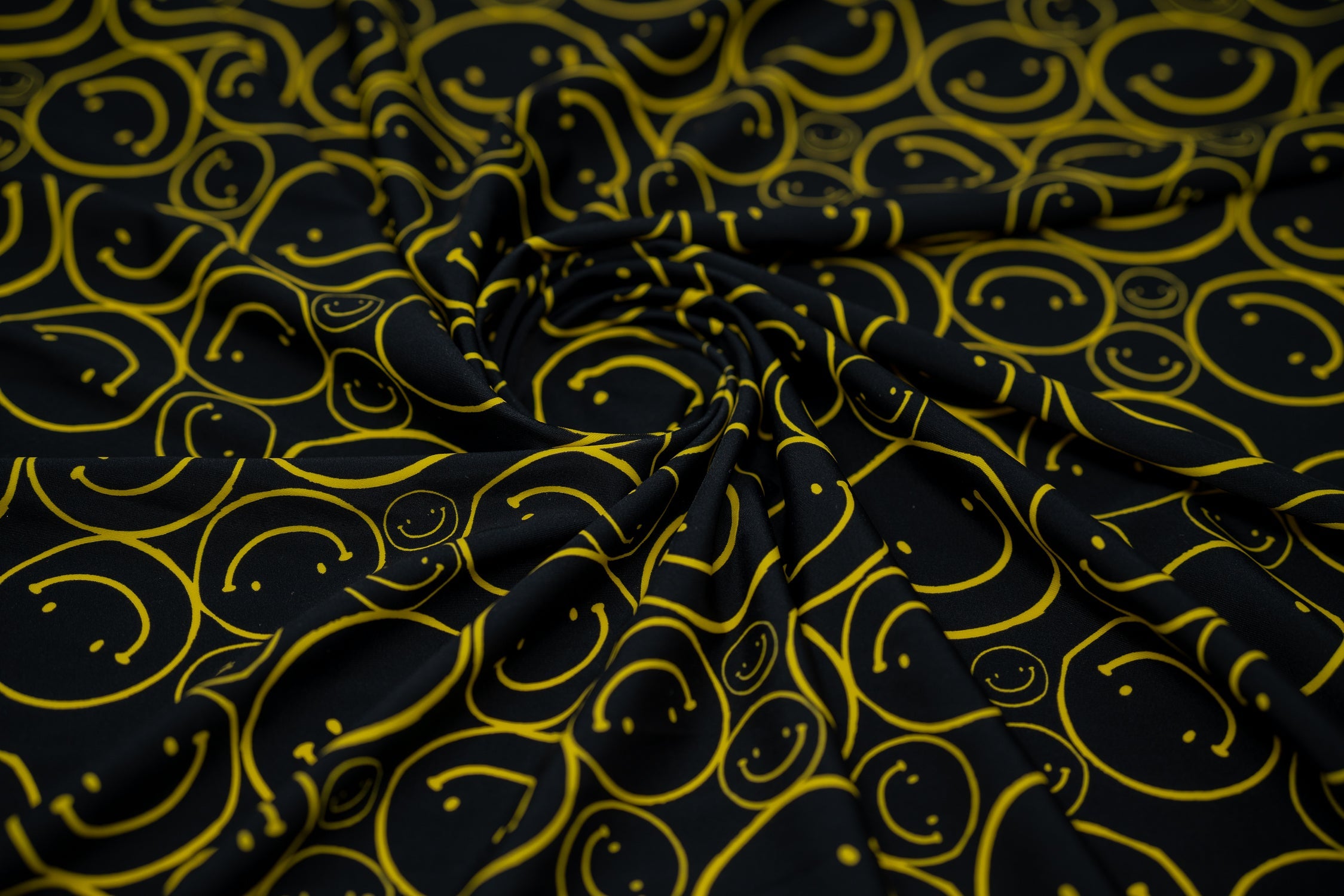 All Smiles Printed Spandex Fabric | Blue Moon Fabrics