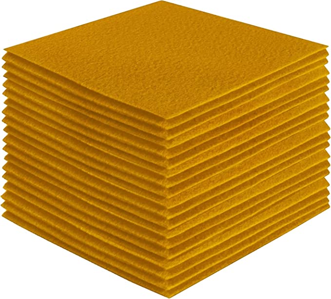 Acrylic Felt Craft Sheet Packs – Antique Gold | for DIY & Crafts