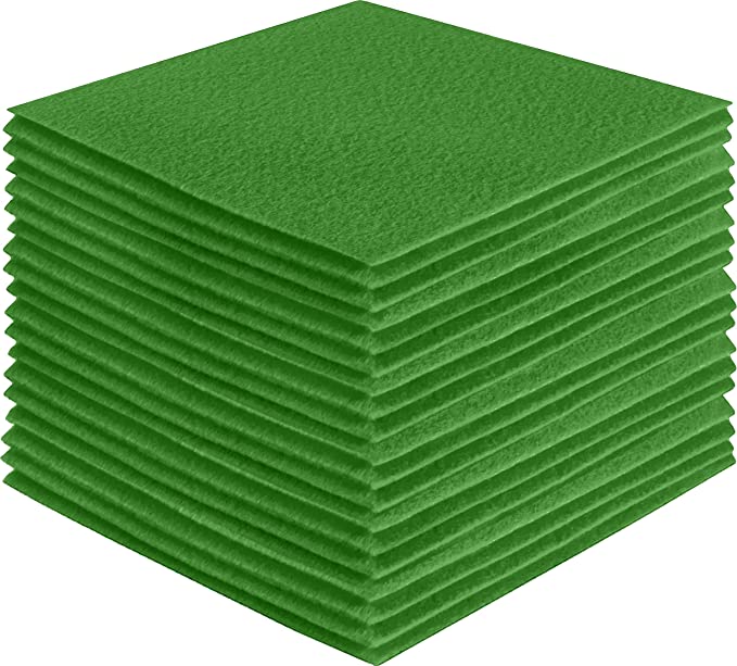Acrylic Felt Craft Sheet Packs – Apple Green | Soft Felt for DIY Craft