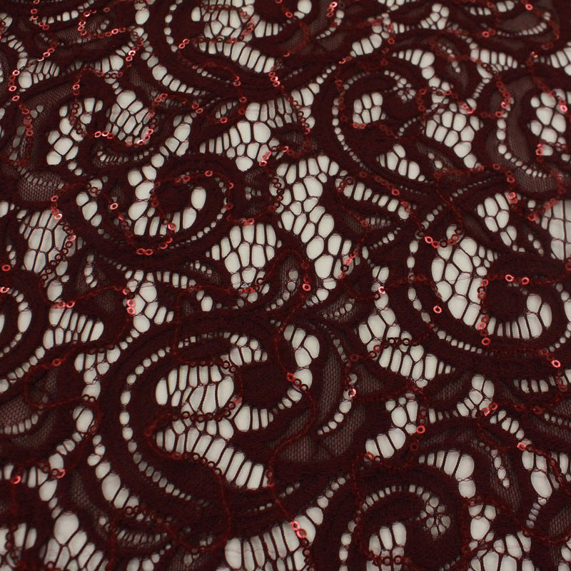 Ashley Stretch Lace Sequin Fabric | Blue Moon Fabrics