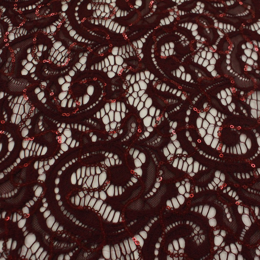 Ashley Stretch Lace Sequin Fabric | Blue Moon Fabrics