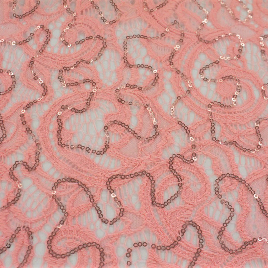 Ashley Stretch Lace Sequin Fabric | Blue Moon Fabrics