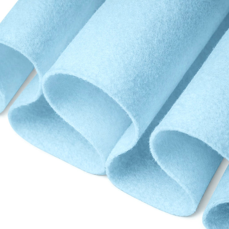 Acrylic Felt Fabric 1.6mm – Baby Blue 72" Wide, 160 GSM | By the Yard