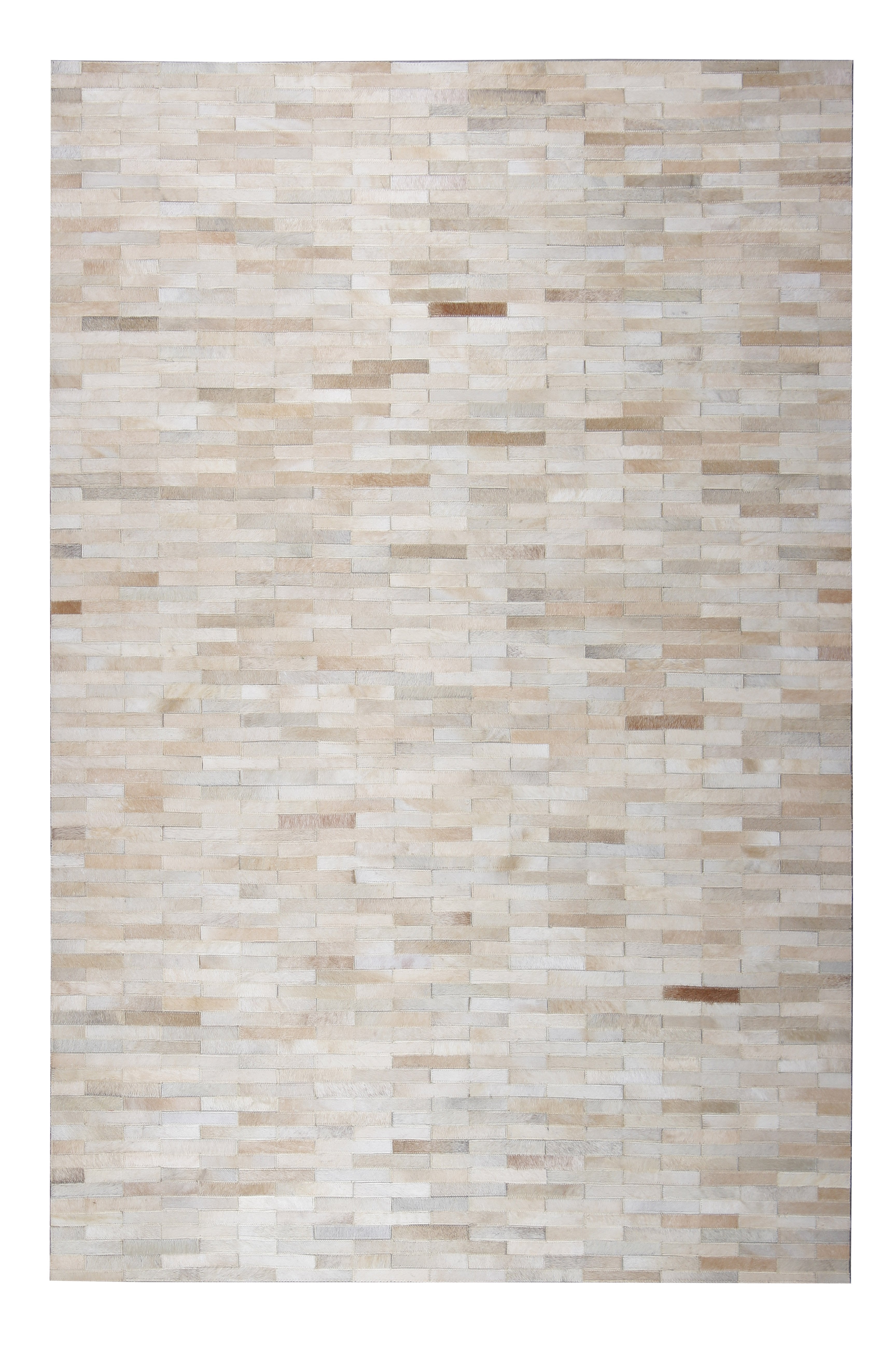 Natural Leather Patchwork Modern Brick Cowhide Area Rug/ Carpet