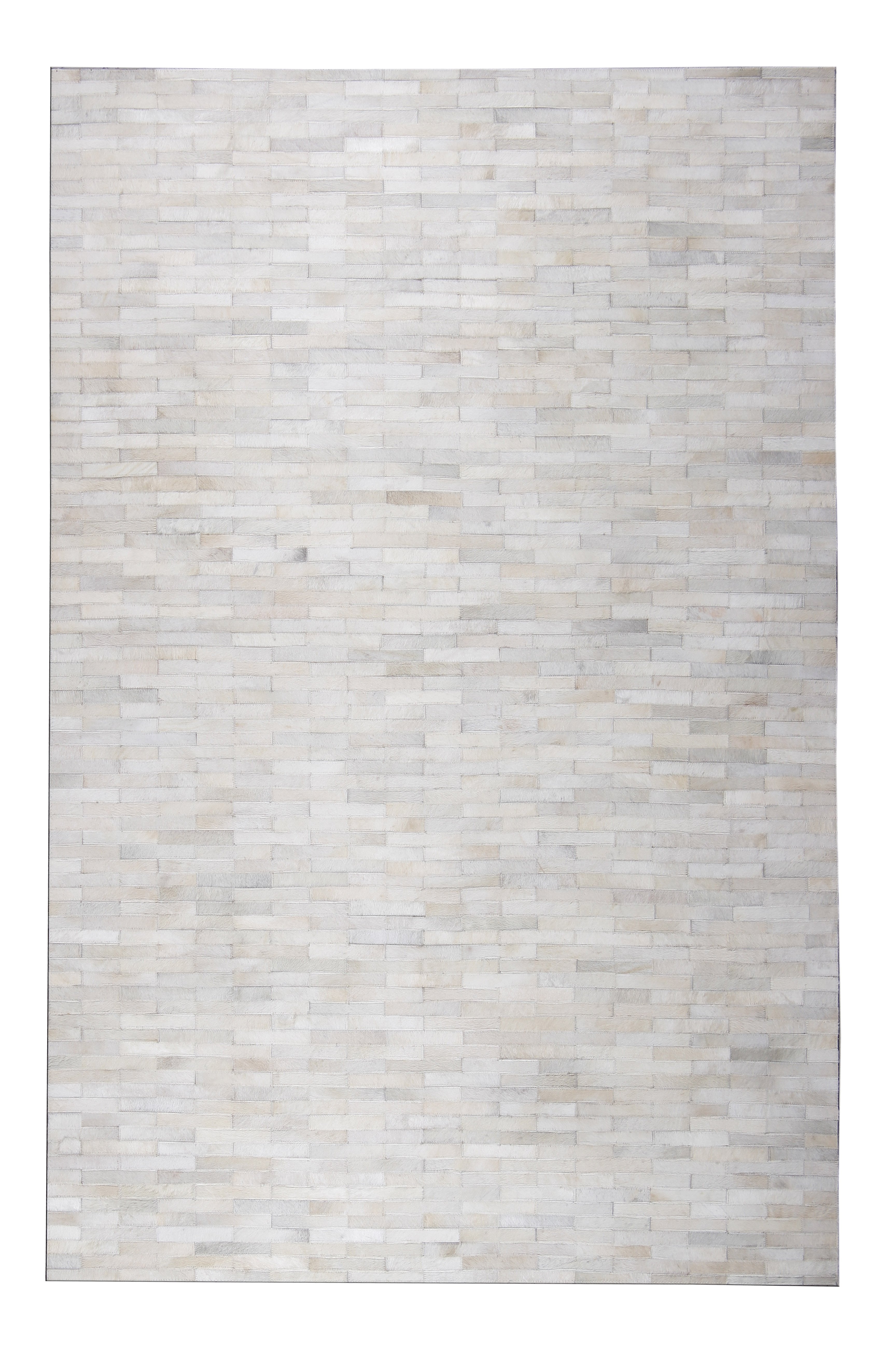 Natural Leather Patchwork Modern Brick Cowhide Area Rug/ Carpet