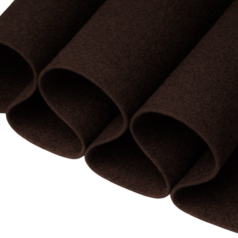 Acrylic Felt Fabric 1.6mm – Brown, 72" Wide, 160 GSM | By the Yard