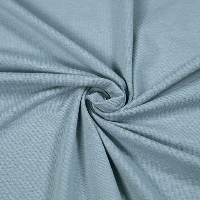 Cotton Spandex Jersey Knit Fabric | 12oz Baby Blue