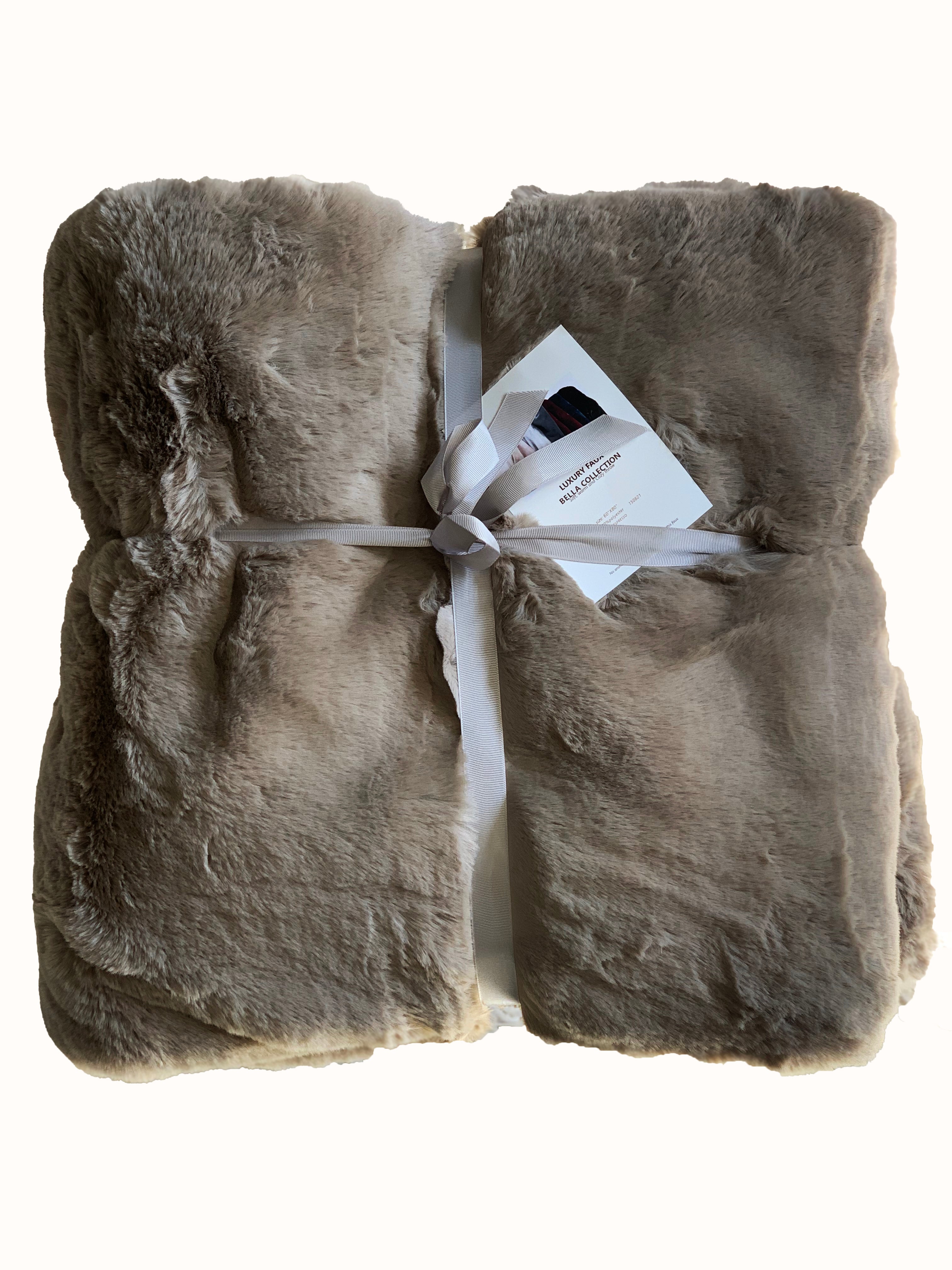 Bella Luxury Faux Fur Throw Blanket Collection