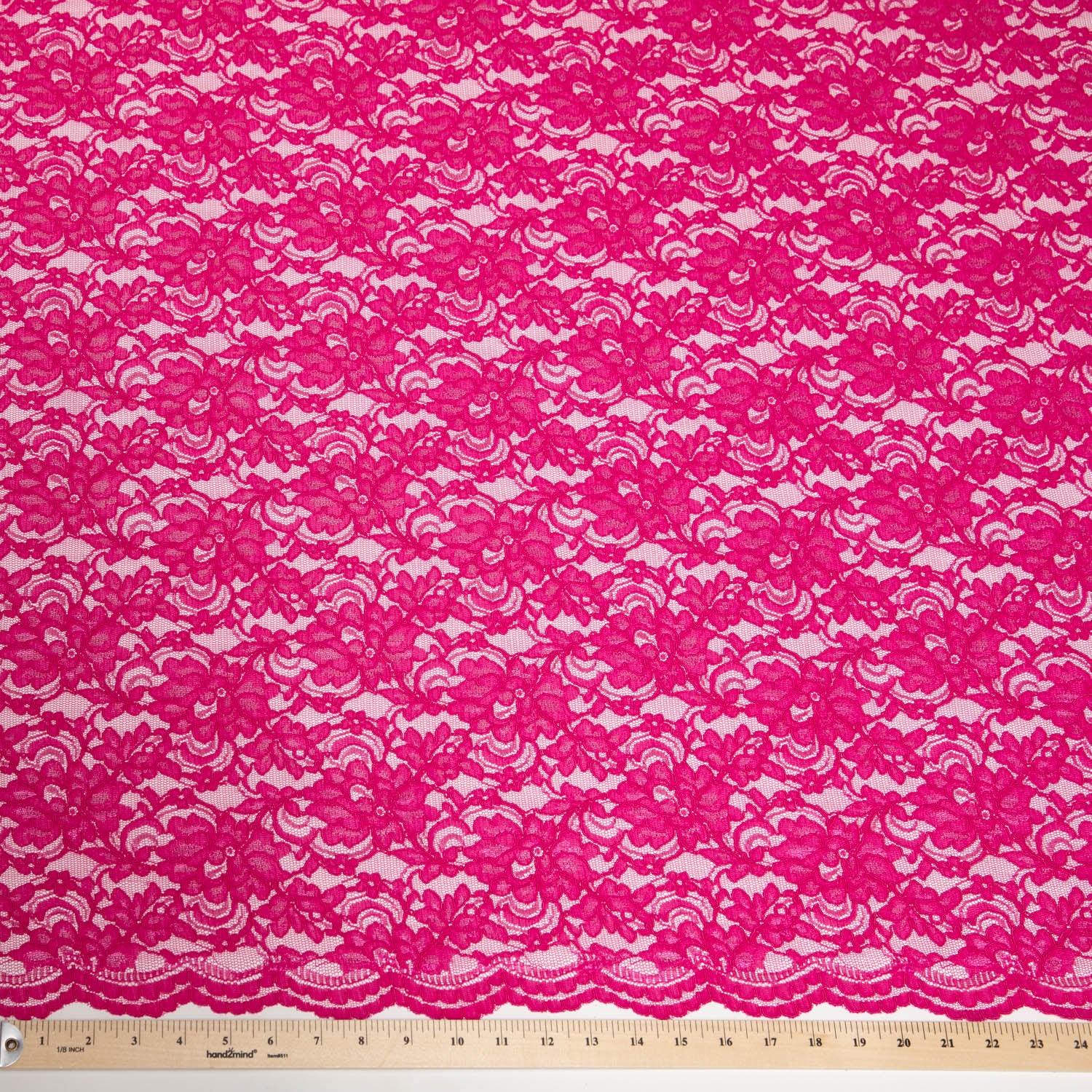 BERRY CORDED RASCHEL LACE FABRIC WITH ELEGANT FLORAL PATTERN 55% NYLON 45% COTTON  52/54" WIDE | Exquisite Fabric
