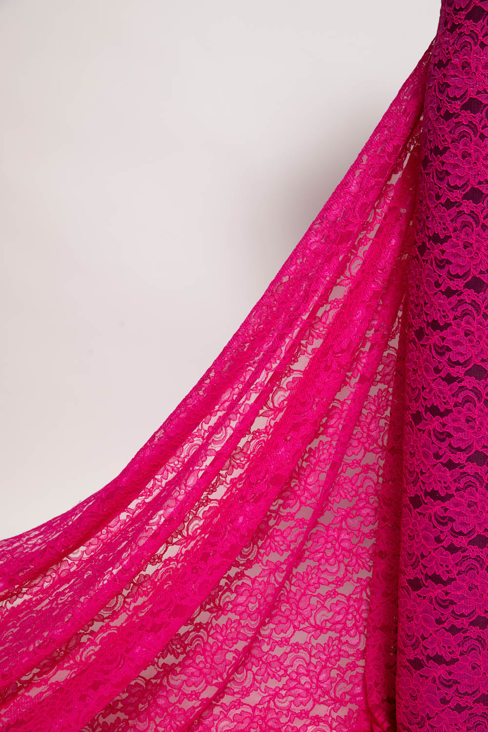 BERRY CORDED RASCHEL LACE FABRIC WITH ELEGANT FLORAL PATTERN 55% NYLON 45% COTTON  52/54" WIDE | Exquisite Fabric