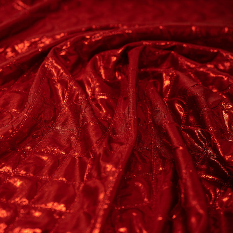 Betty Embossed Metallic Polyester Fabric | Blue Moon Fabrics
