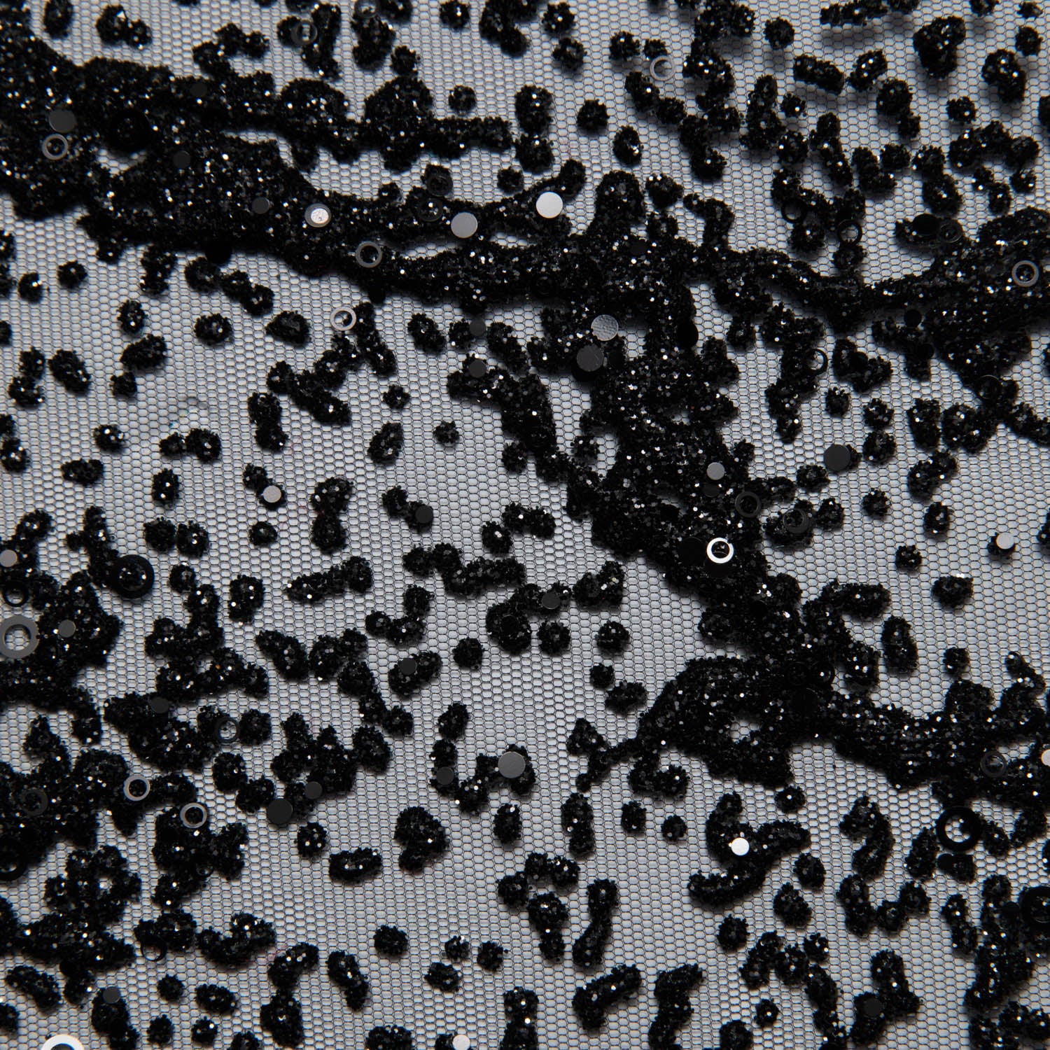 BLACK  P/SOFT LACE FABRIC GLITTER 56/58" WIDE | Exquisite Fabric