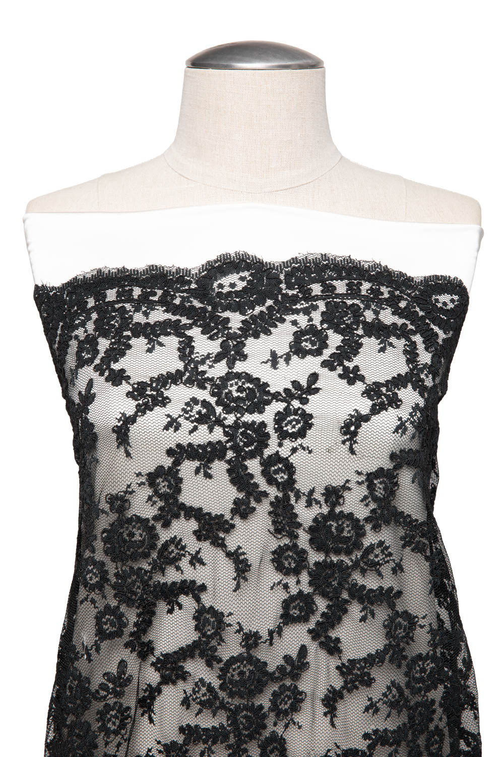 Re-Embroidered Lace Fabric with Cord and Extravagant Floral Design | Exquisite Fabric