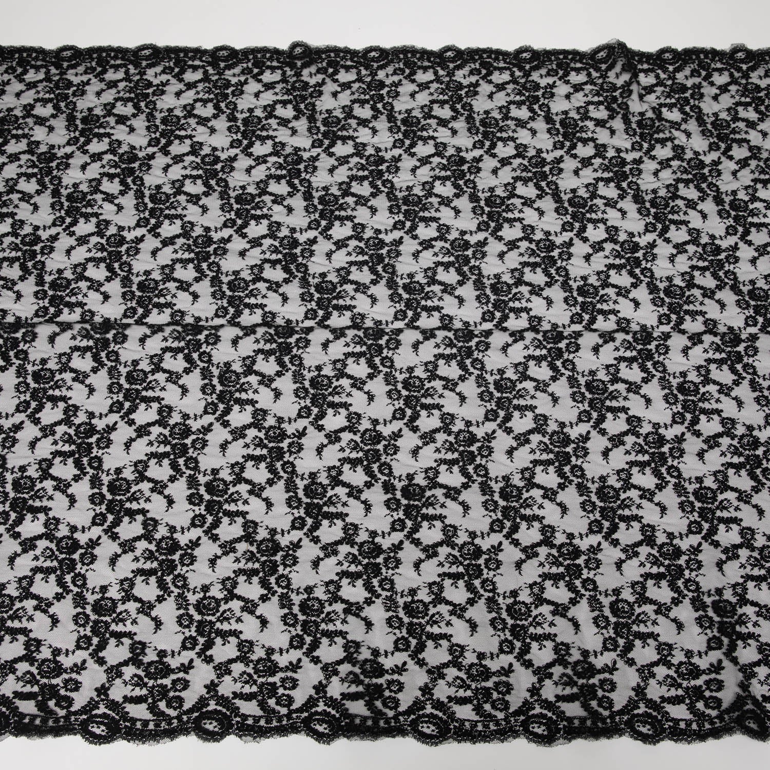 Re-Embroidered Lace Fabric with Cord and Extravagant Floral Design | Exquisite Fabric