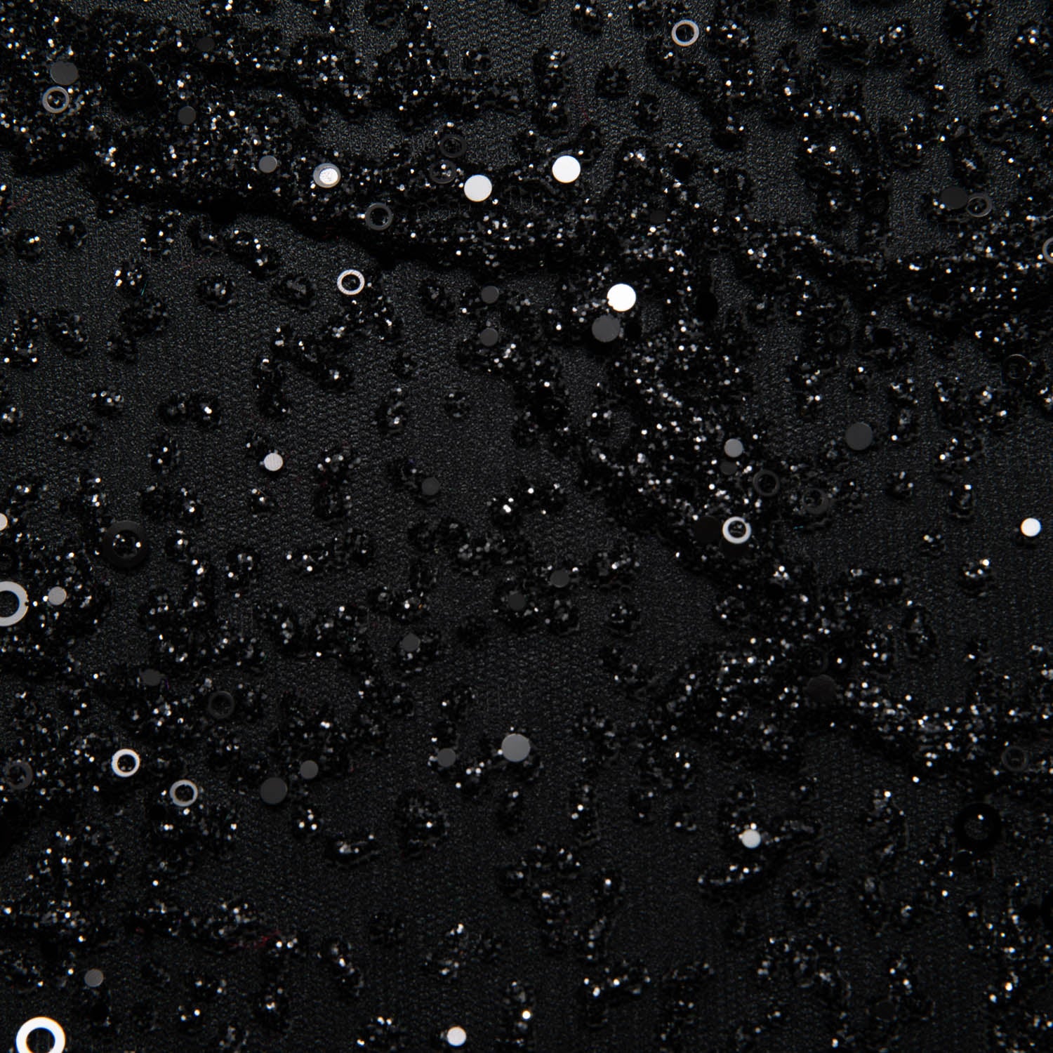 BLACK  P/SOFT LACE FABRIC GLITTER 56/58" WIDE | Exquisite Fabric